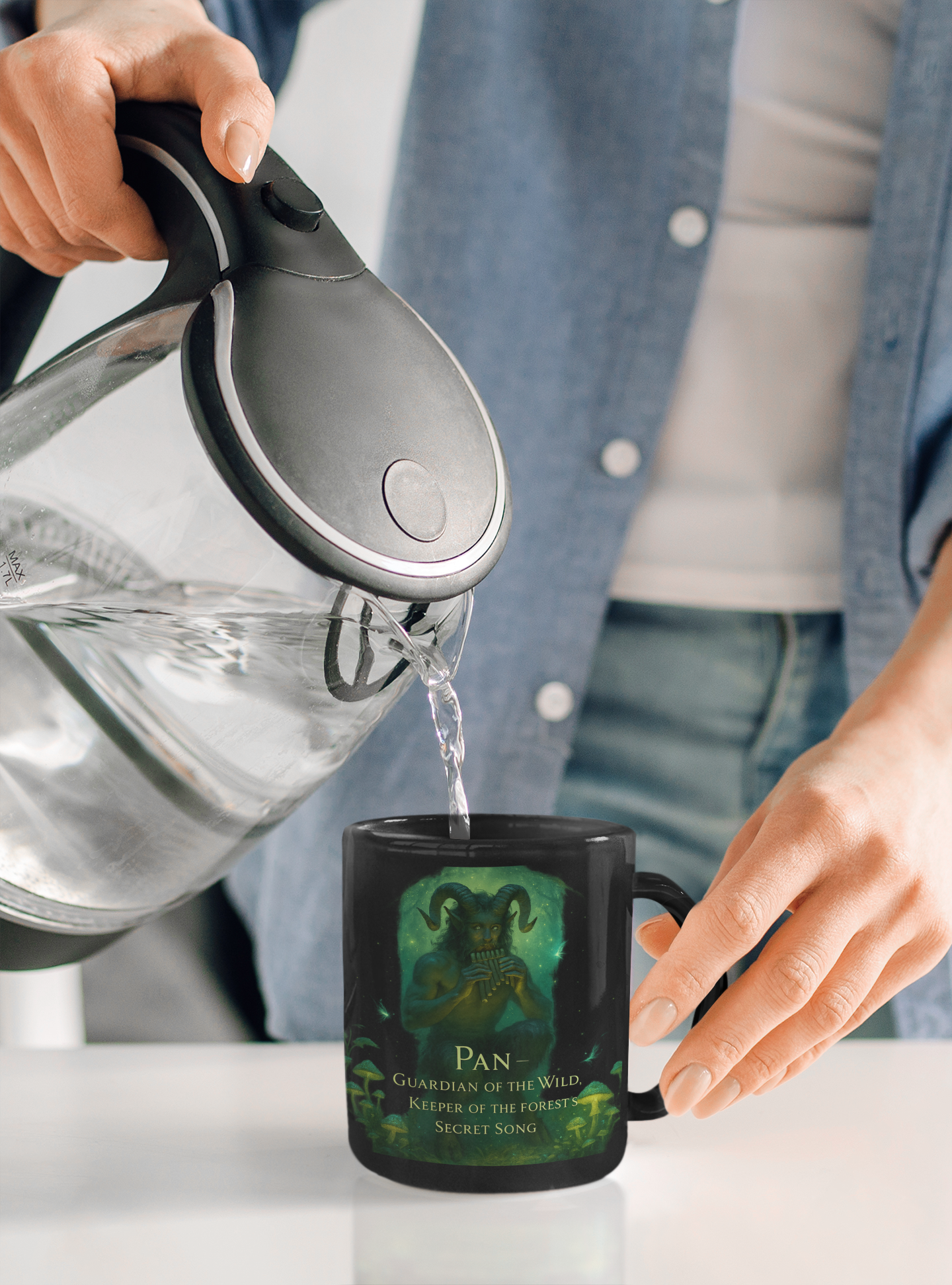 Pan Guardian of the Wild Mug, Whether you're steeped in witchy things or seeking unique witchcraft gifts, this vessel captures the spirit of ancient deities.