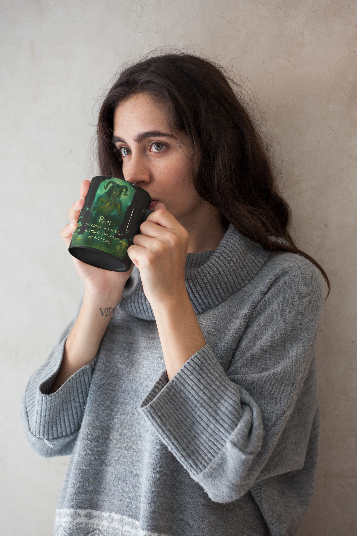 Pan Guardian of the Wild Mug, Whether you're steeped in witchy things or seeking unique witchcraft gifts, this vessel captures the spirit of ancient deities.