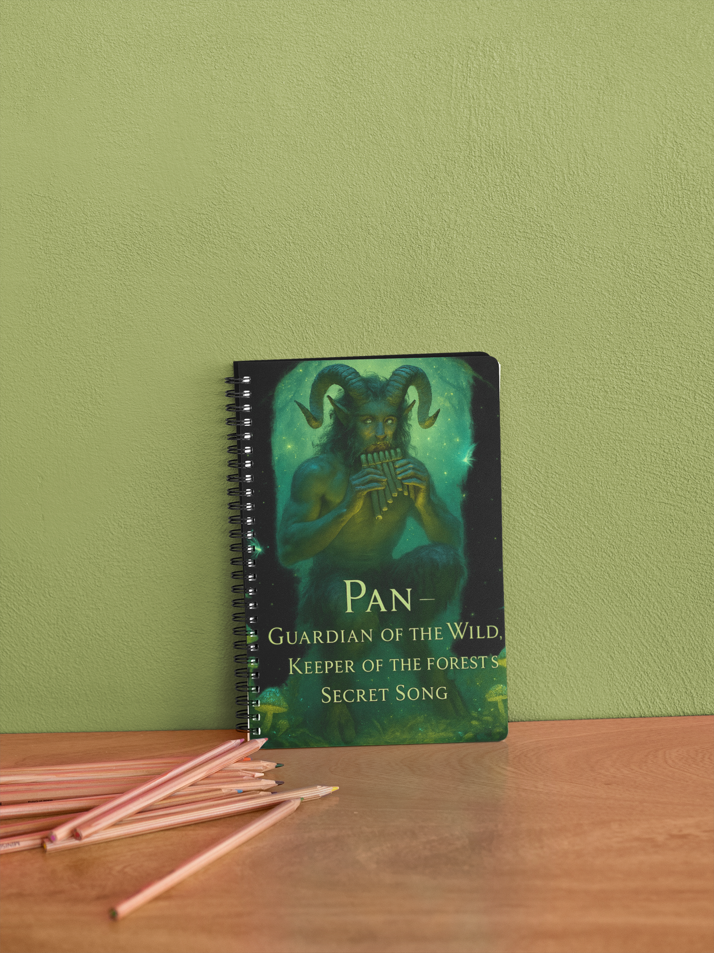 Pan Guardian of the Wild Deity Notebook,A5 Notebook,Greek God,Pan Notebook,As you pen your thoughts on its pristine pages, feel the presence of the Greek god Pan, the eternal symbol of pagan mythology.