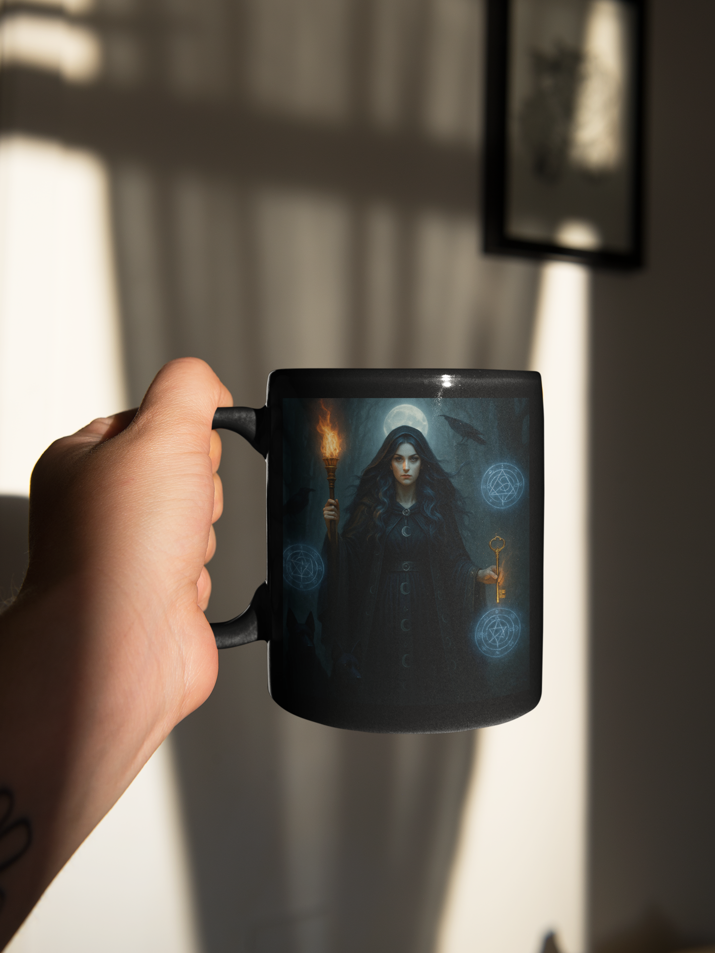 Hecate Goddess Mug, Witchy Mug, Perfect for anyone who embraces the enigmatic paths of witchcraft, this witch mug is not just a vessel—it's a magical experience.