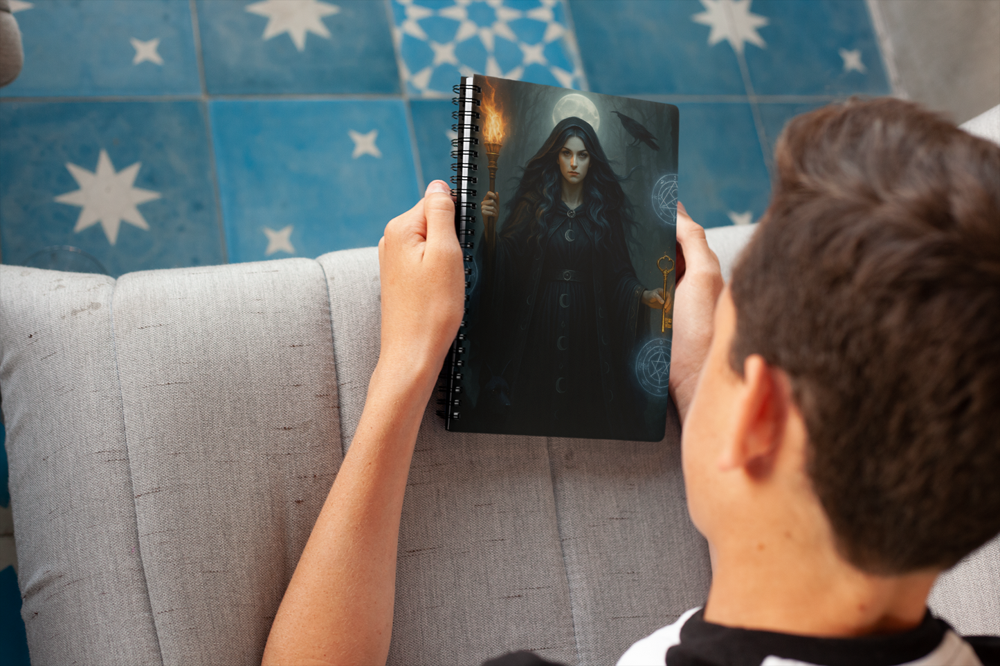 Hecate Goddess Notebook Journal, With pages to document your spells, dreams, and visions, it's more than just a witch journal; it’s a sacred space where whispers of the Greek Goddess, Hekate. journal