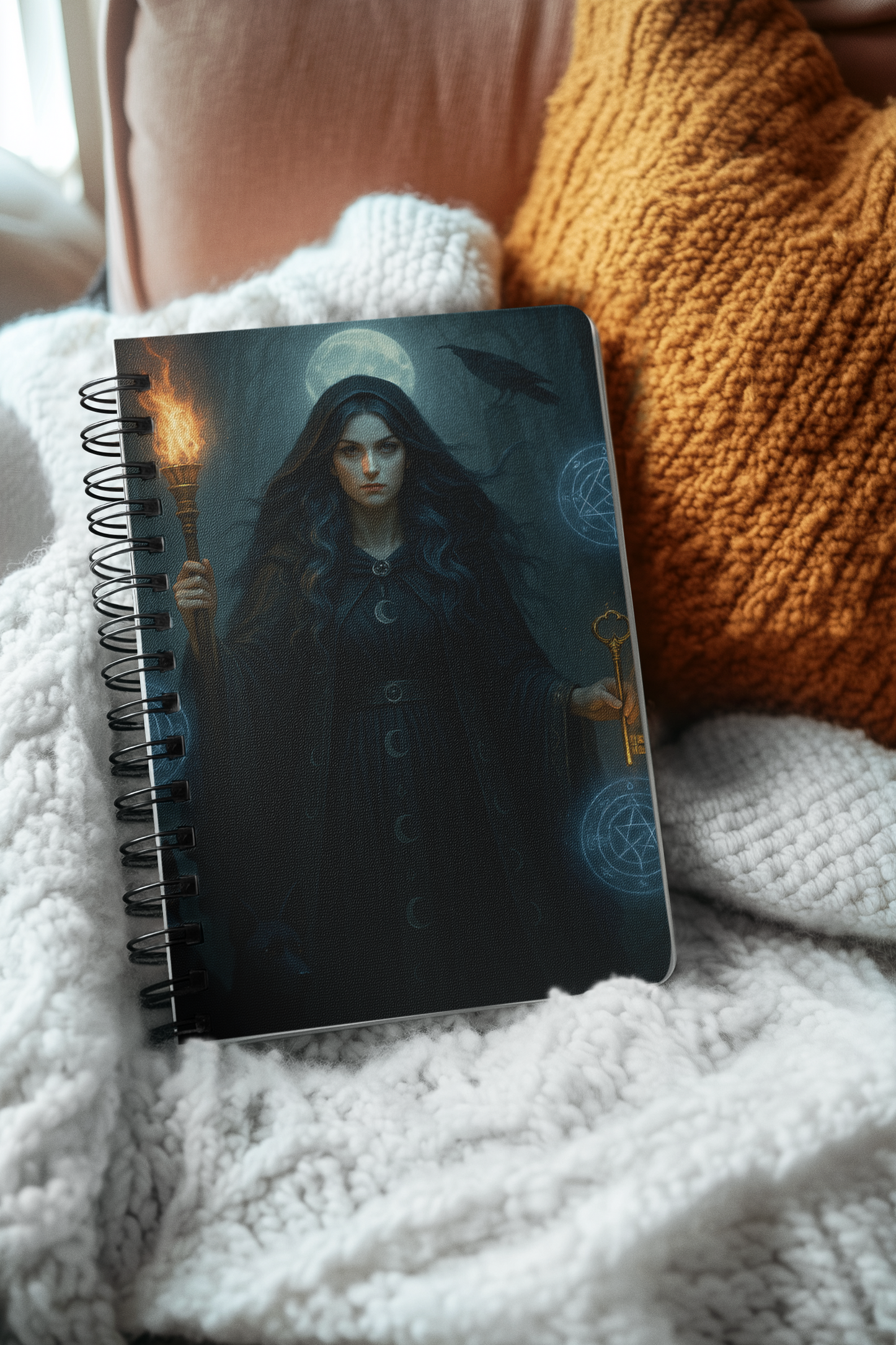 Hecate Goddess Notebook Journal, With pages to document your spells, dreams, and visions, it's more than just a witch journal; it’s a sacred space where whispers of the Greek Goddess, Hekate. journal