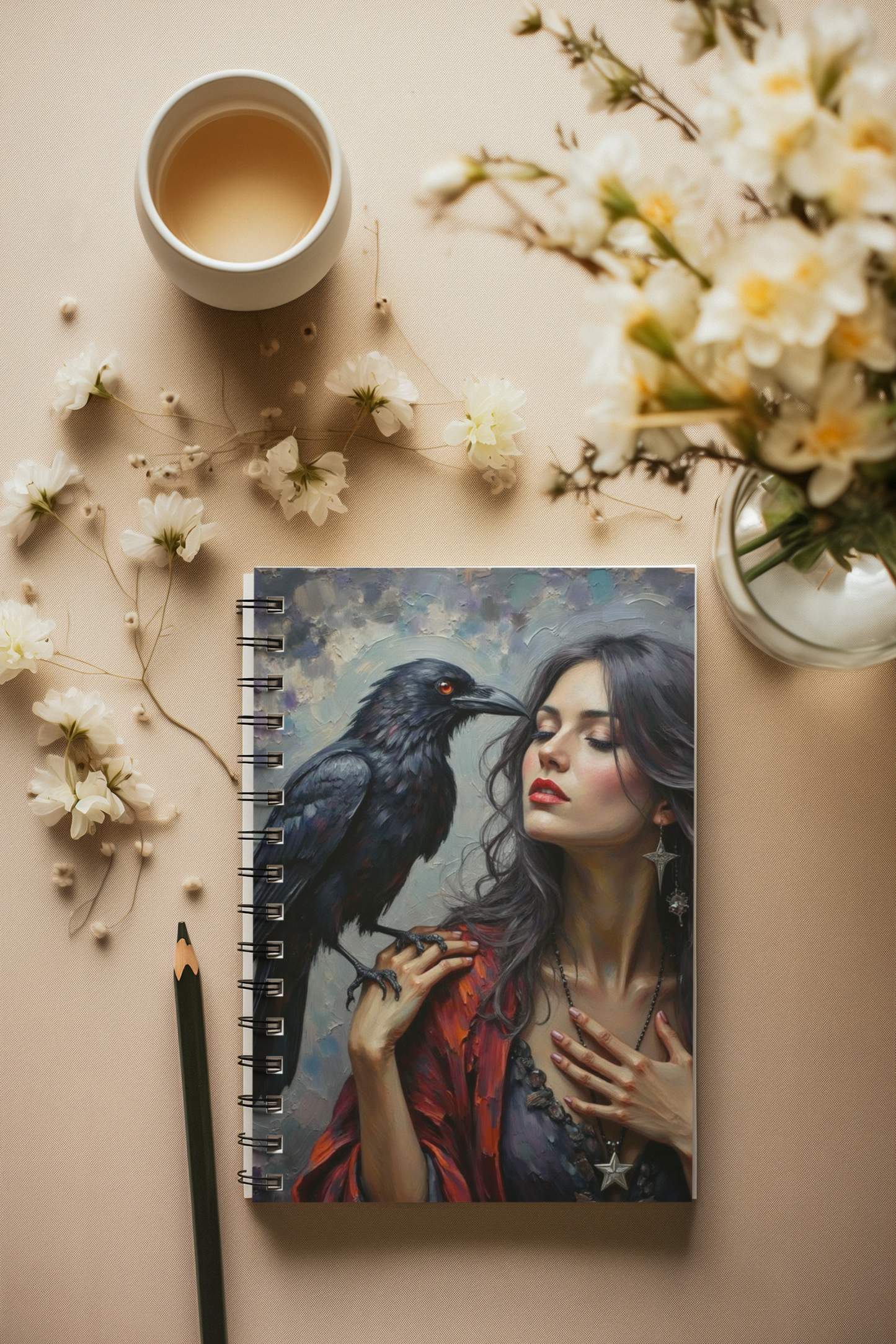 The Morrigan Goddess Witchy Journal, it's your personal book of shadows or grimoire.