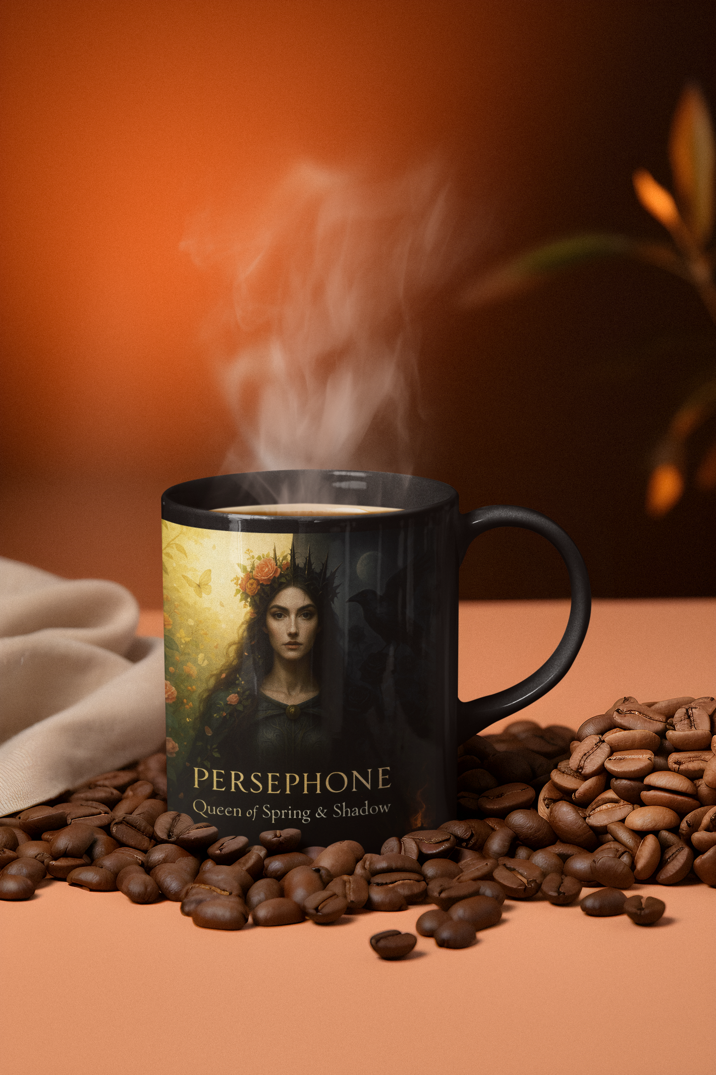 Goddess Persephone Mug, perfect for those who cherish the stories of Greek gods, adding a magical touch to your morning ritual. Let this witchy mug be your daily reminder of Persephone’s elegance and strength.,witchy stuff,witch gift