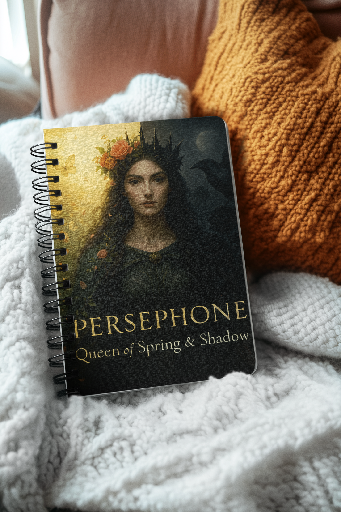 Goddess Persephone Witchy Notebook,is perfect for capturing your thoughts, spells, and manifestations.