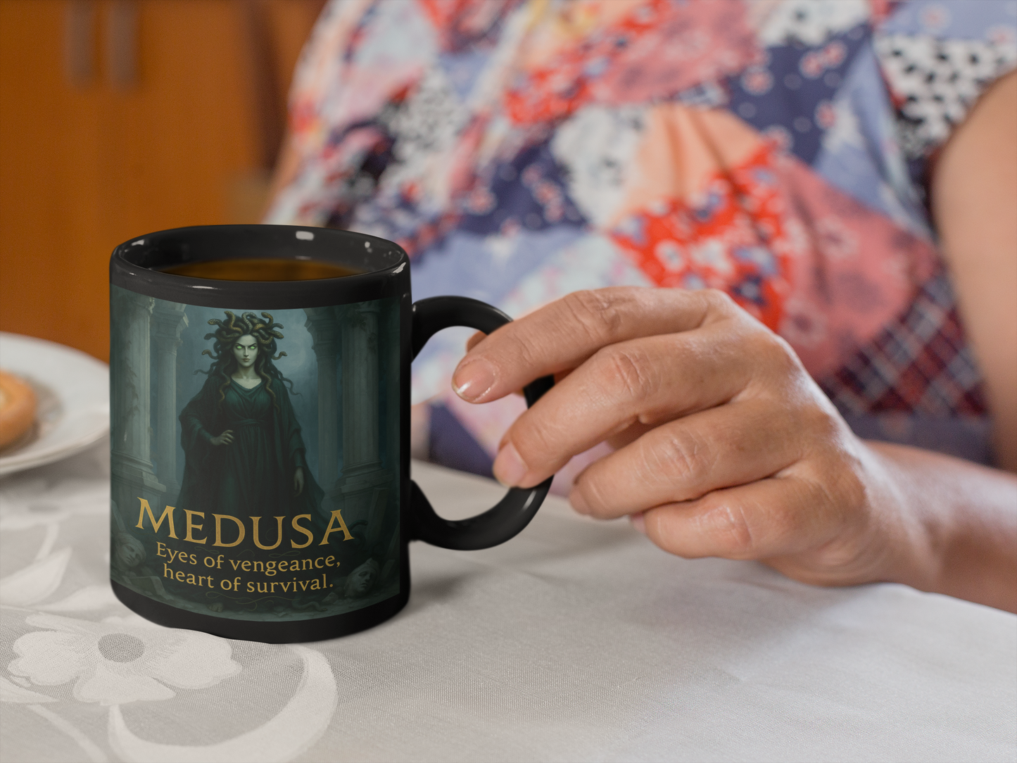 Goddess Medusa Mug, Medusa Figure, a unique medusa gift or an ideal feminist mug for today's thoughtful soul.