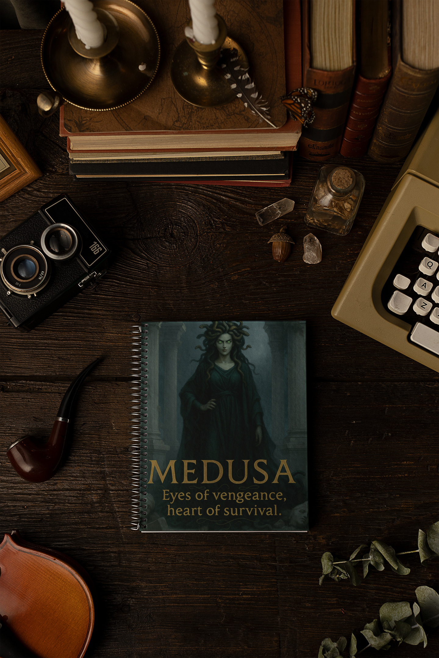 Goddess Medusa Notebook, perfect for capturing thoughts or serving as your book of shadows.