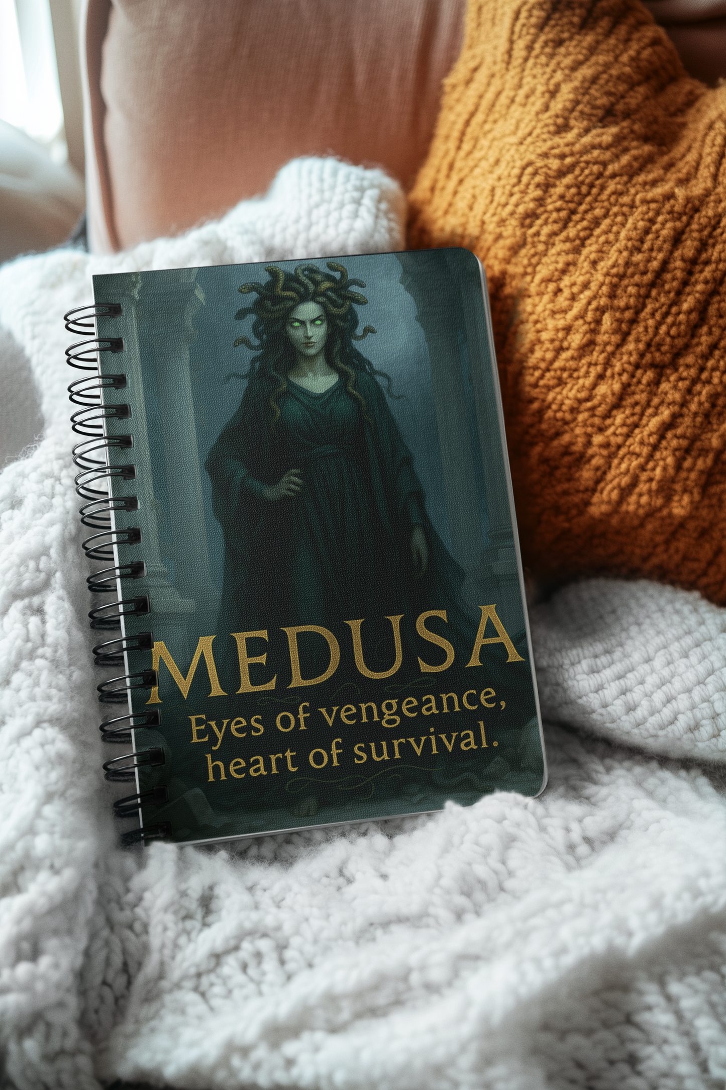 Goddess Medusa Notebook, perfect for capturing thoughts or serving as your book of shadows.