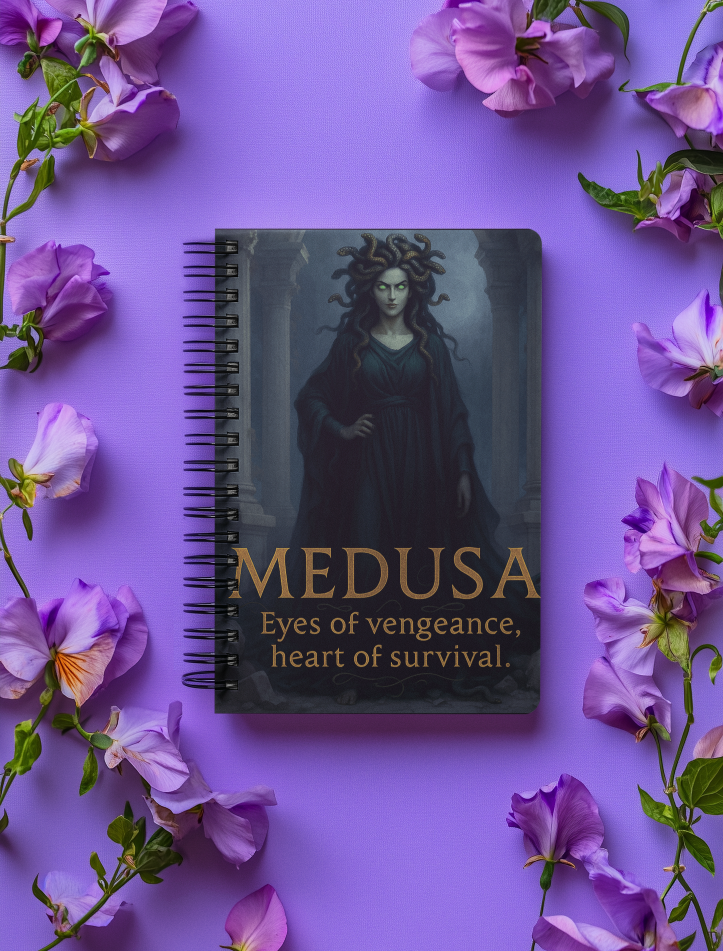 Goddess Medusa Notebook, perfect for capturing thoughts or serving as your book of shadows.