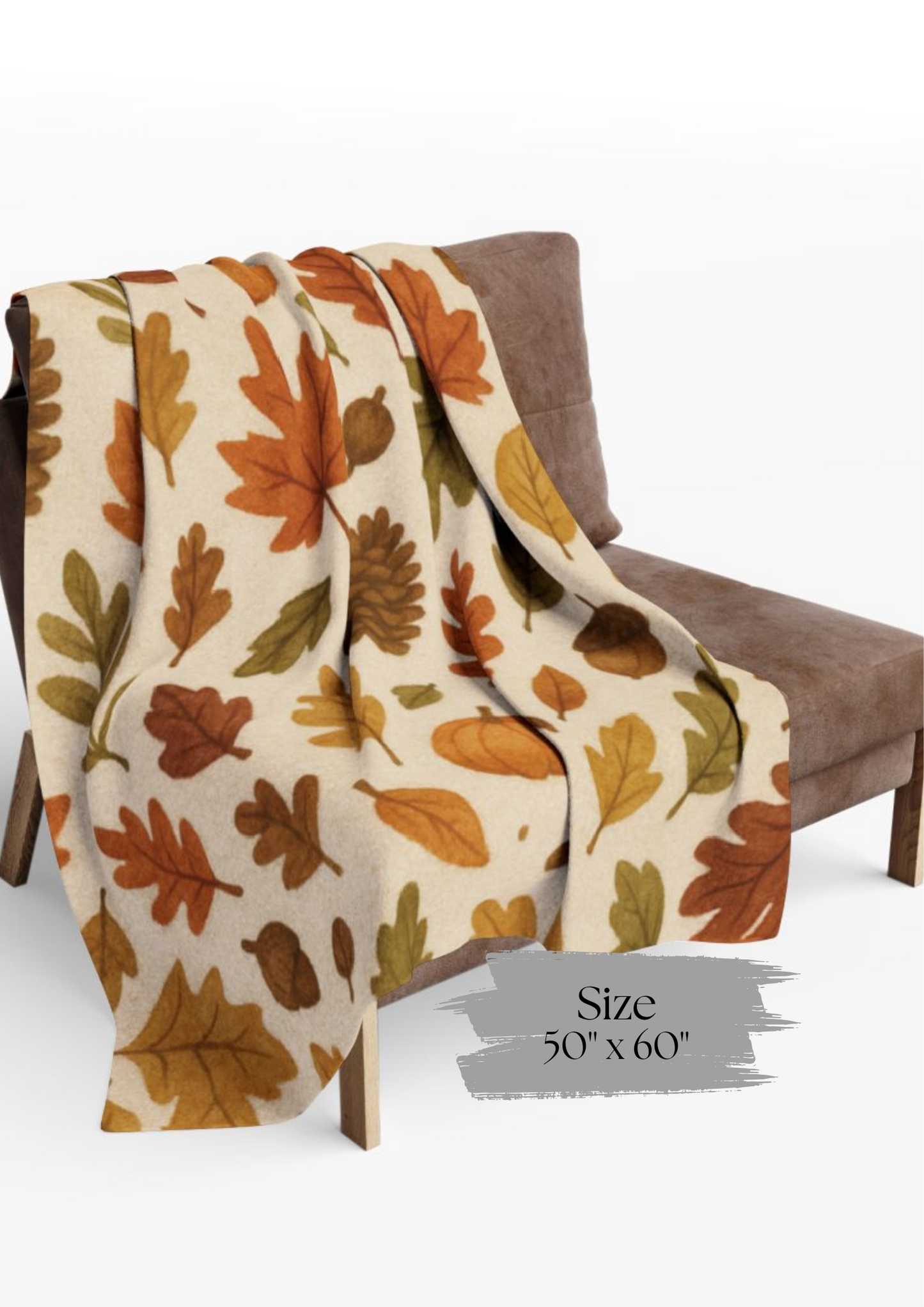 Cozy Autumnal Leaves Blanket, Transform your space into a haven of autumnal charm with this exquisite autumn blanket.