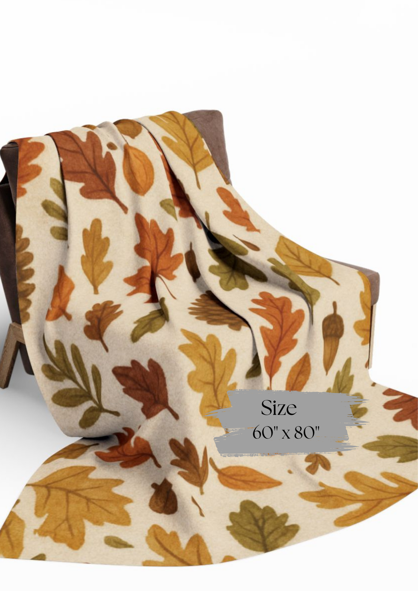 Cozy Autumnal Leaves Blanket, Transform your space into a haven of autumnal charm with this exquisite autumn blanket.