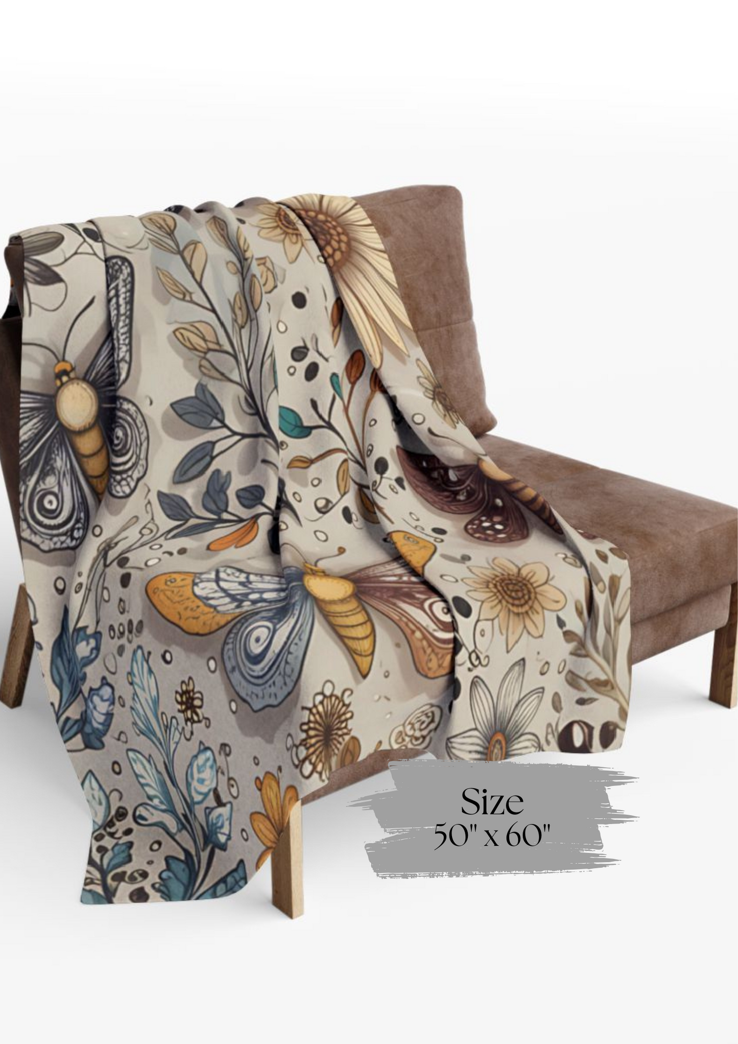Autumn Moth Blanket, this autumn blanket invites warmth and charm into any space, making every moment feel delightfully autumn cozy.