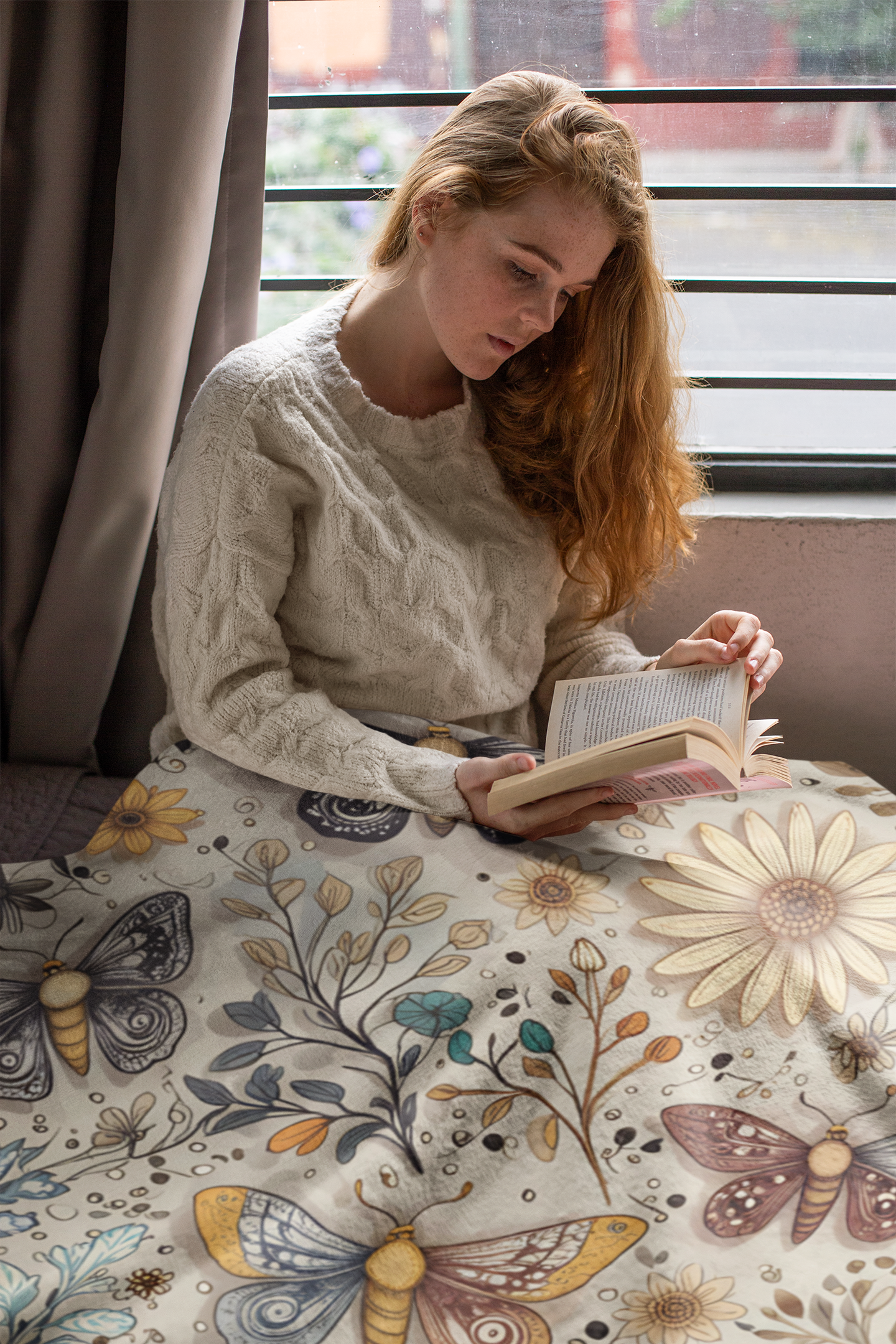 Autumn Moth Blanket, this autumn blanket invites warmth and charm into any space, making every moment feel delightfully autumn cozy.