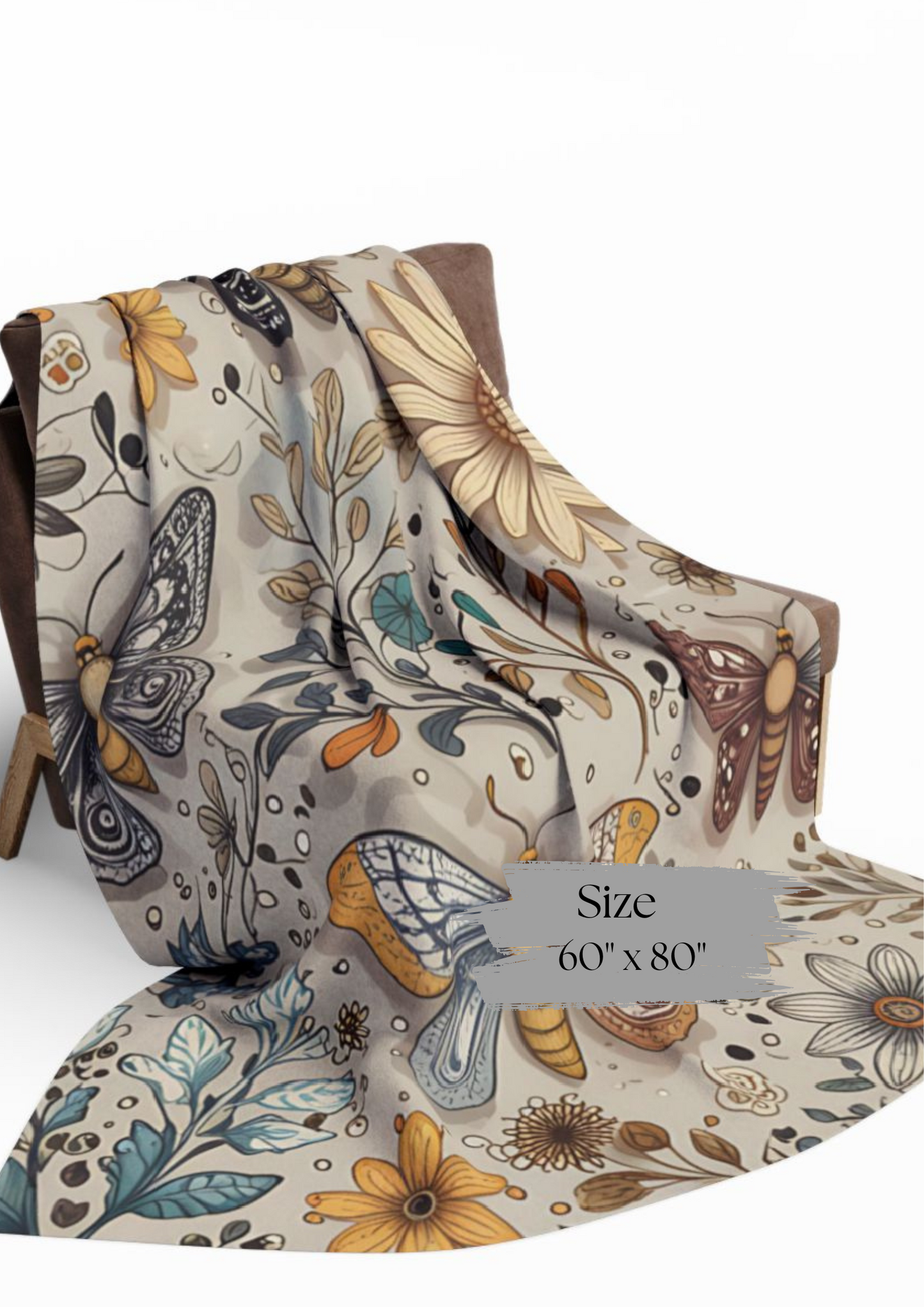 Autumn Moth Blanket, this autumn blanket invites warmth and charm into any space, making every moment feel delightfully autumn cozy.