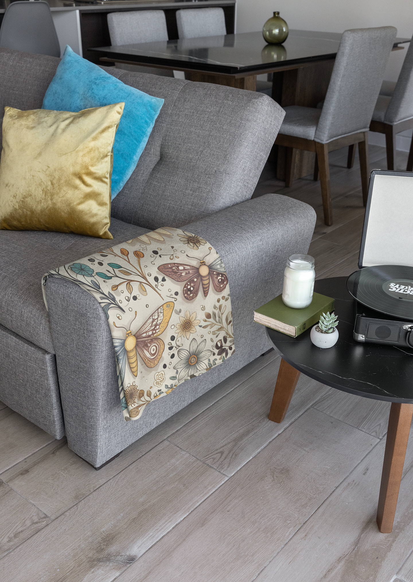 Autumn Moth Blanket, this autumn blanket invites warmth and charm into any space, making every moment feel delightfully autumn cozy.