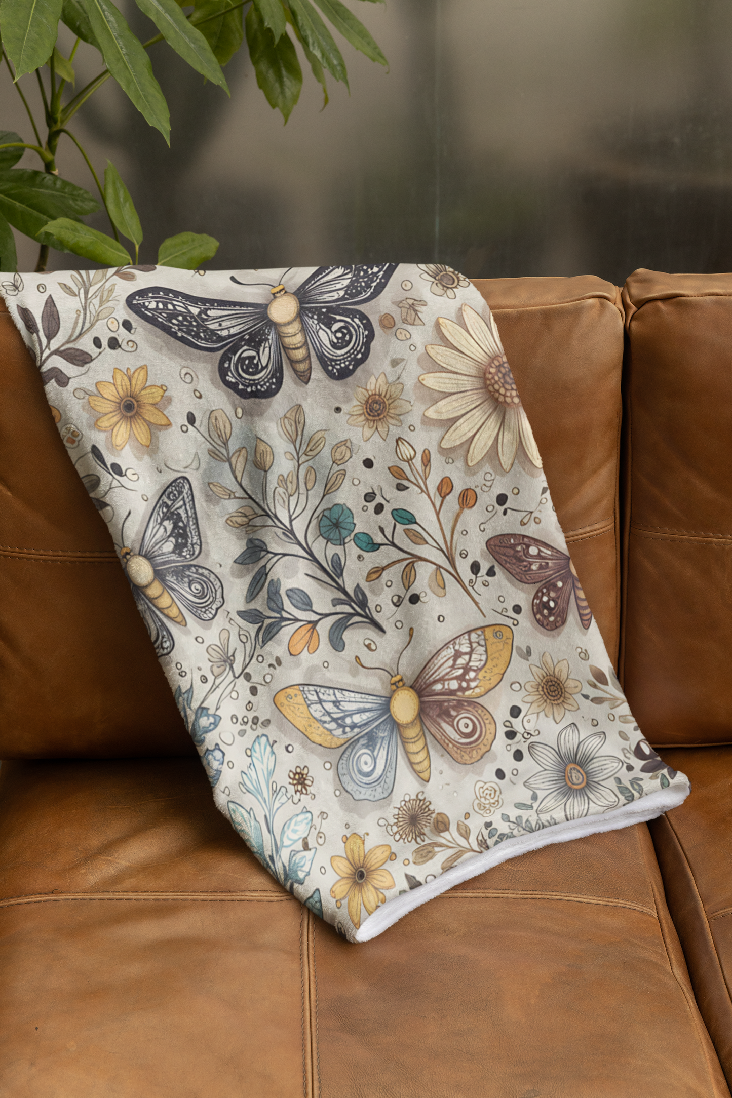 Autumn Moth Blanket, this autumn blanket invites warmth and charm into any space, making every moment feel delightfully autumn cozy.