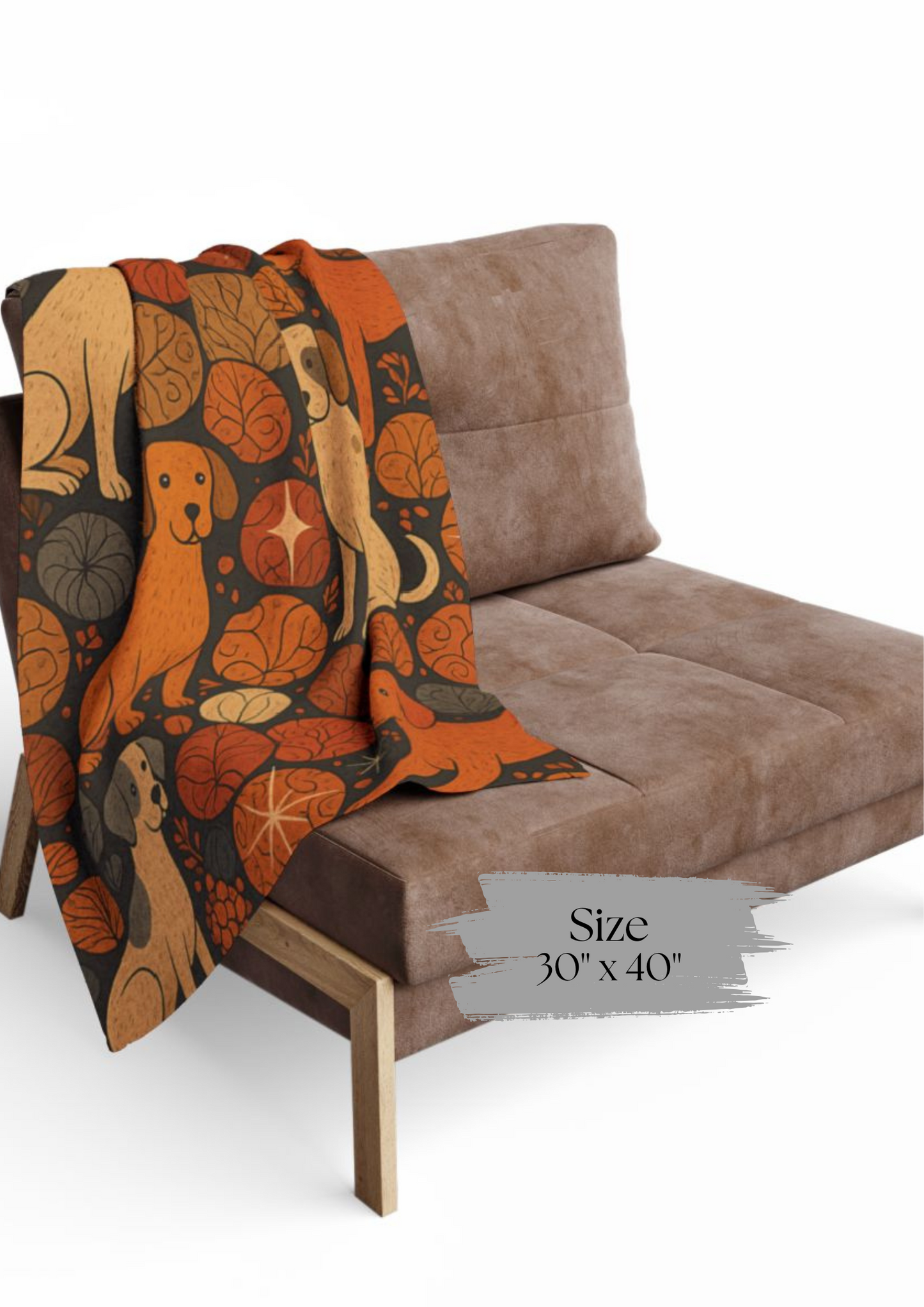 Autumnal Dog Throw, this cute dog blanket adds the perfect touch of autumn cozy to your home.