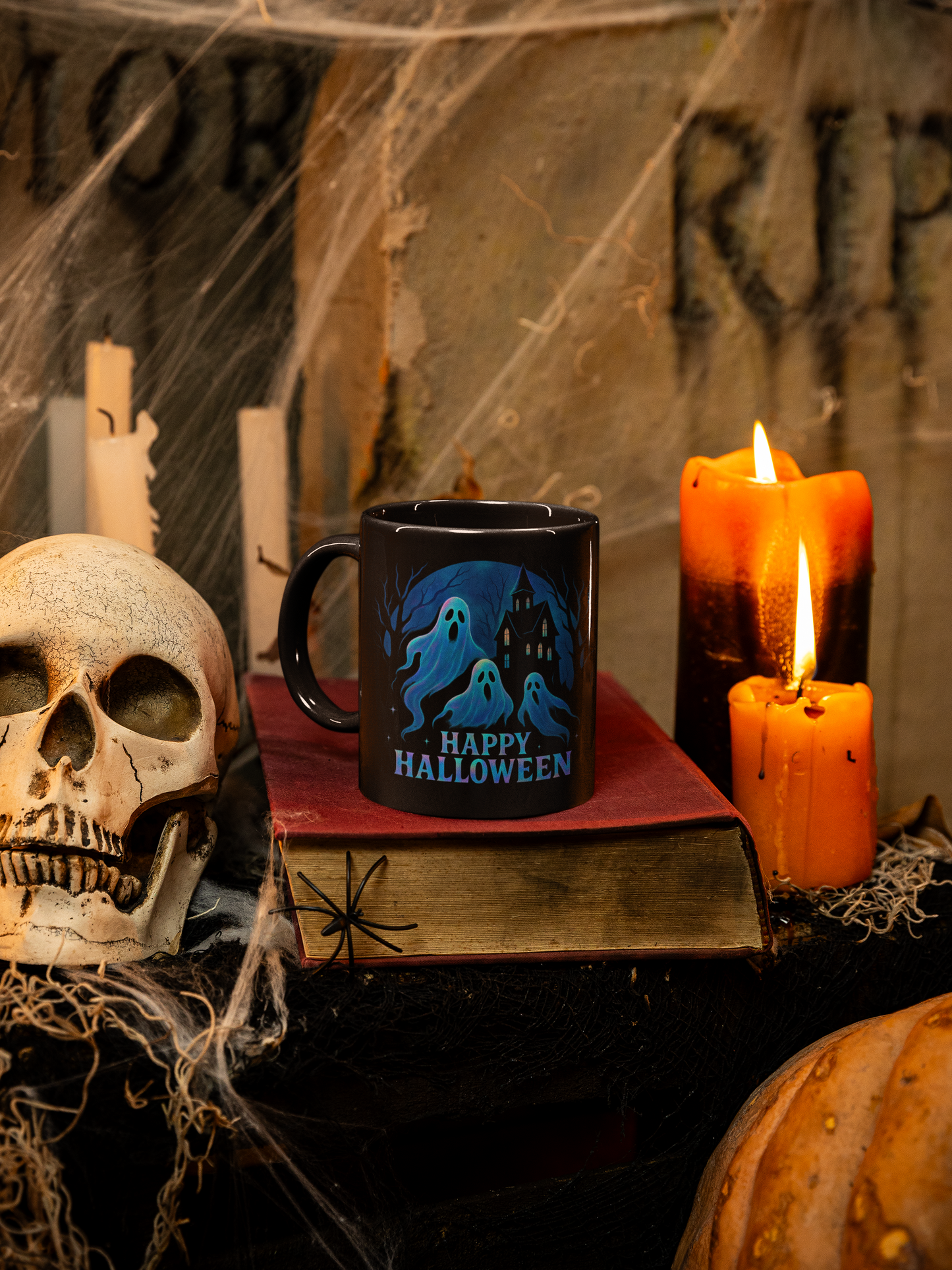 Holographic Style Ghost Mug,Sip your coffee in style and let these adorable ghosties make every cup feel like a festive celebration.