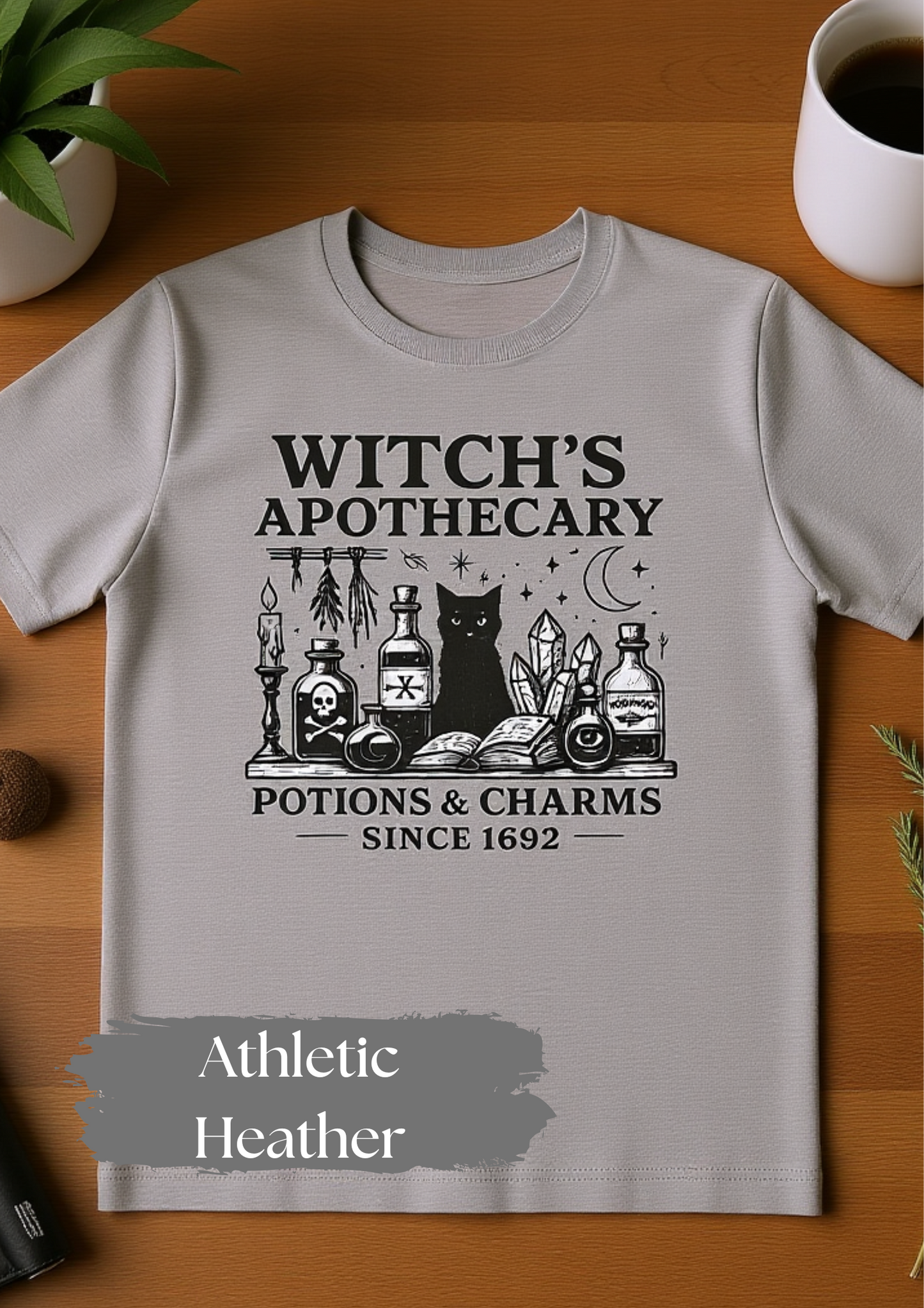 Witch's Apothecary Shirt 1692, Salem Apothecary Tee,this Salem shirt is perfect for those who embrace all things witchy and magical.