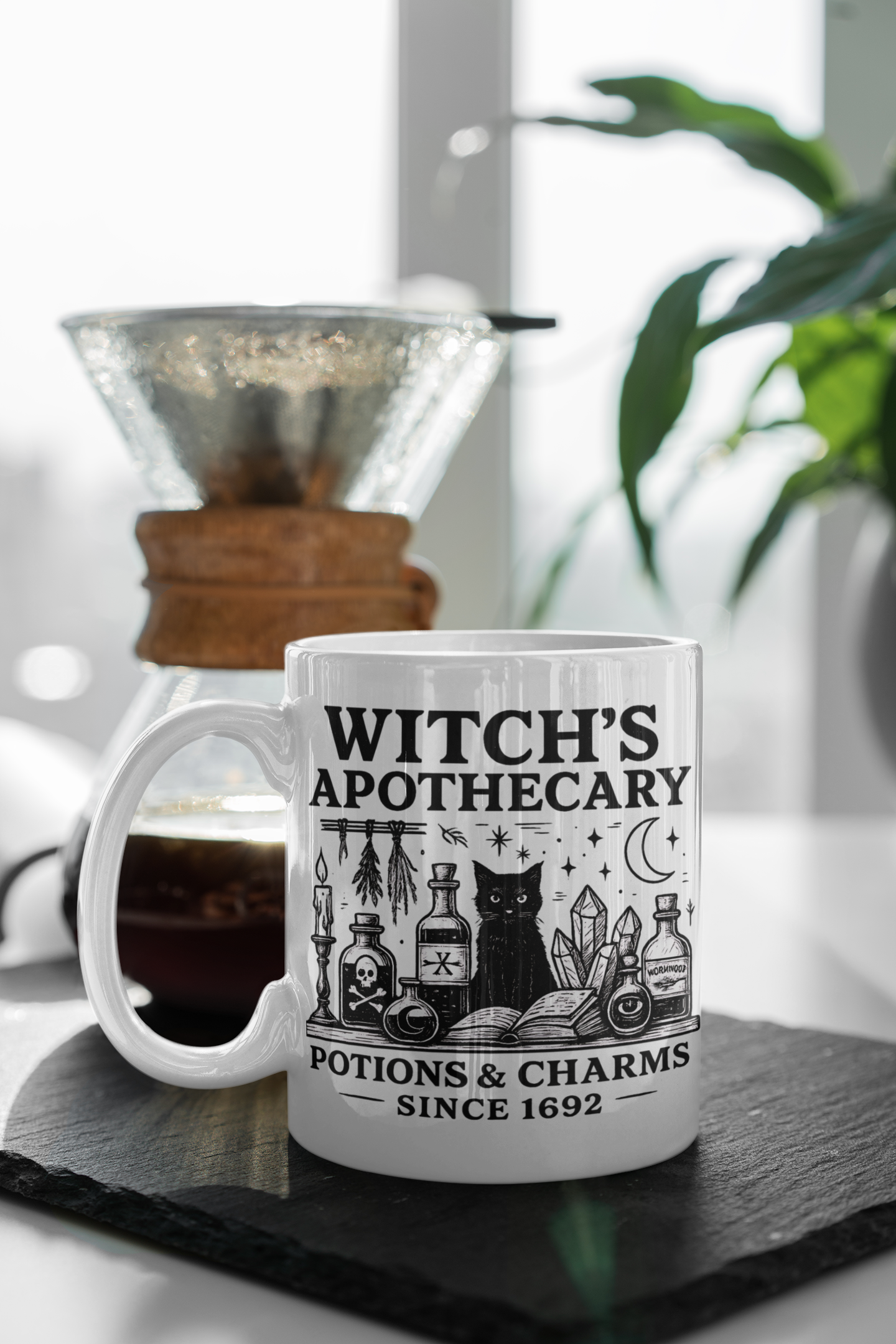 Witch's Apothecary Established 1692 Mug, a spellbinding addition to any witchy kitchen.