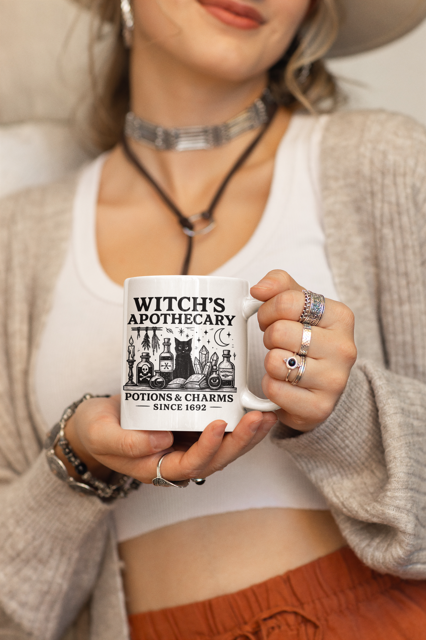 Witch's Apothecary Established 1692 Mug, a spellbinding addition to any witchy kitchen.