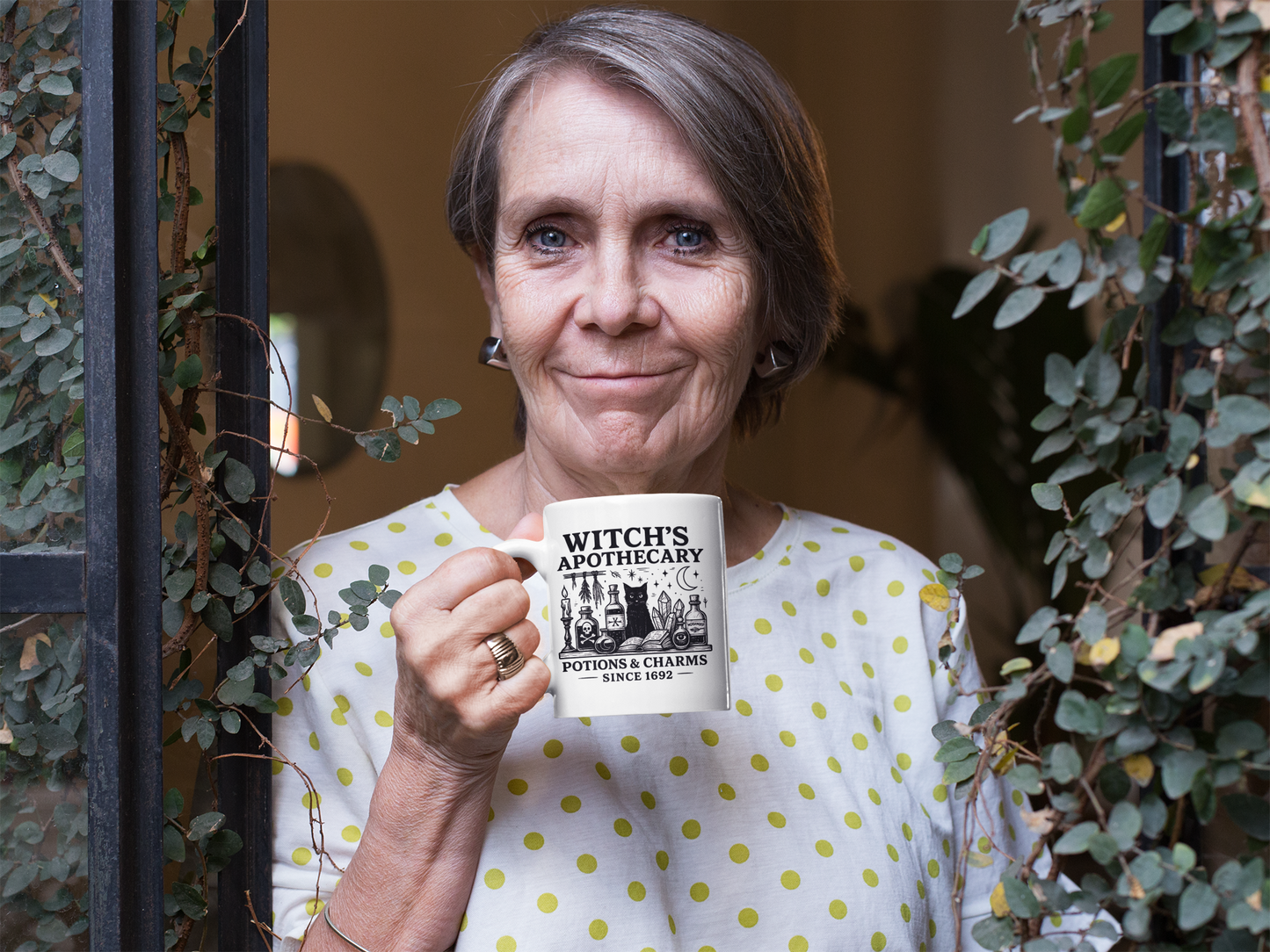 Witch's Apothecary Established 1692 Mug, a spellbinding addition to any witchy kitchen.
