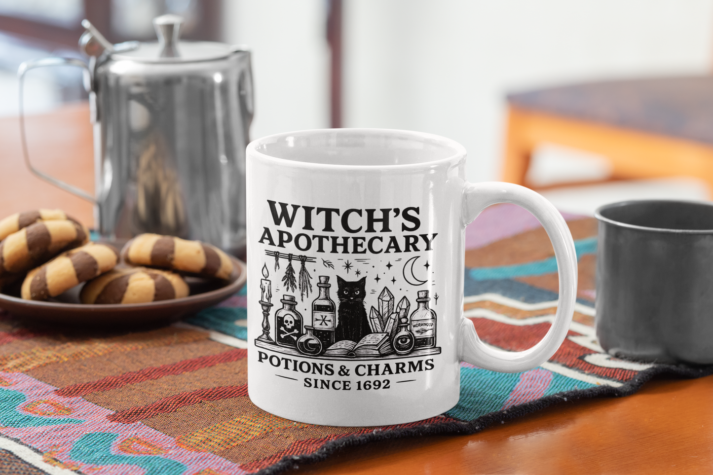 Witch's Apothecary Established 1692 Mug, a spellbinding addition to any witchy kitchen.