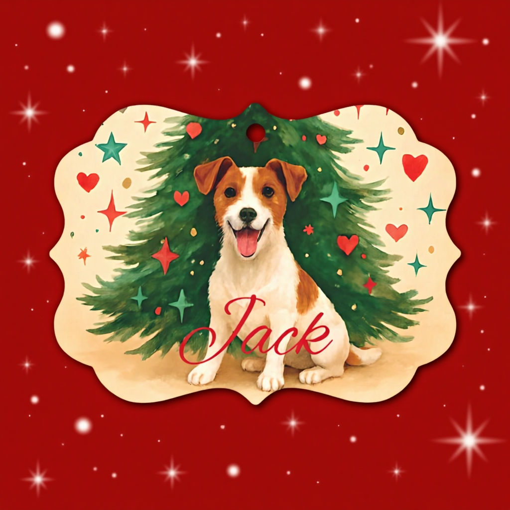 Personalized Jack Russell Terrier Ornament, Perfect for those who cherish their jack russell terrier.