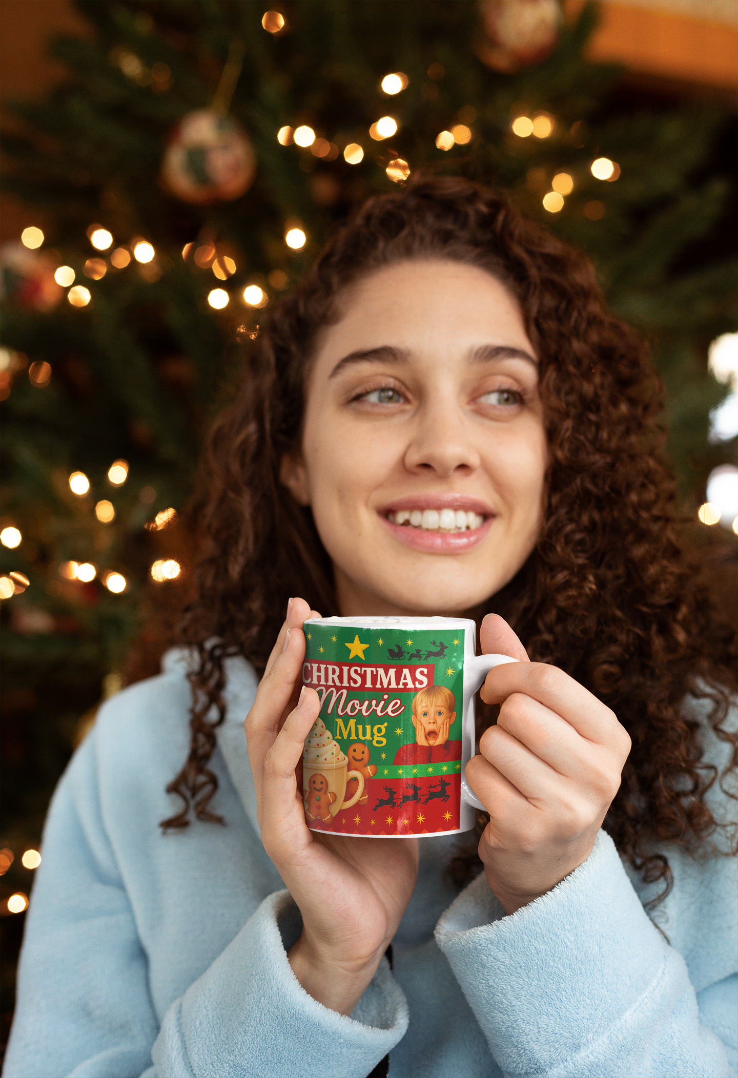 Christmas Movie Mug,Celebrate the joyful season with a mug that radiates warmth, cheer, and holiday magic.