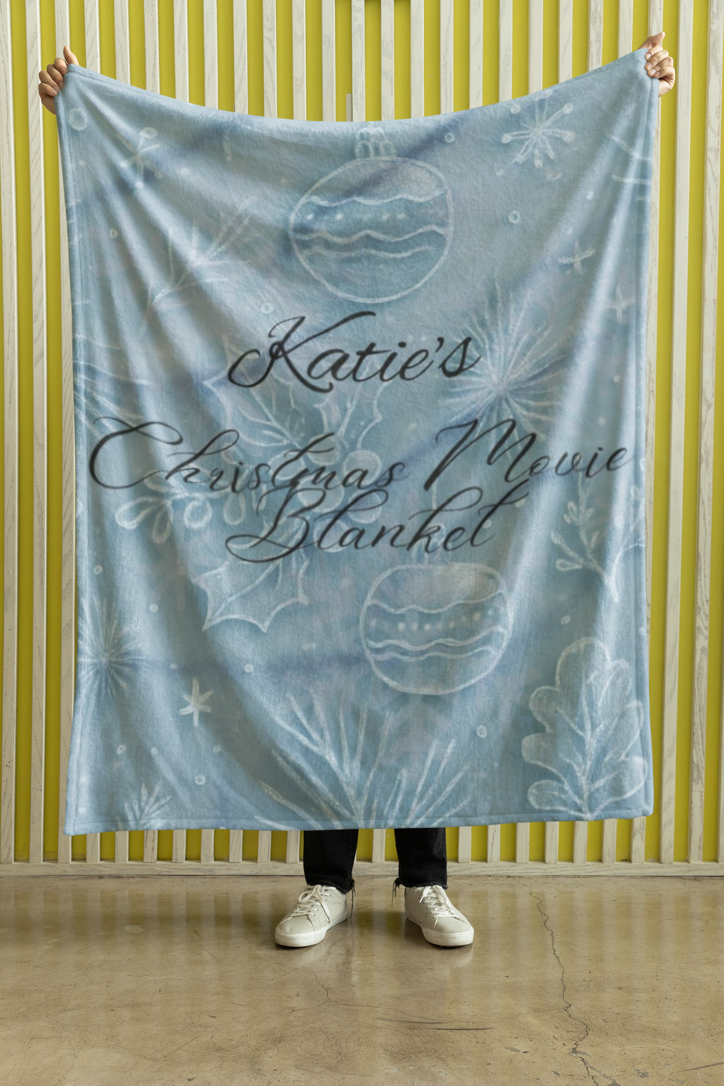 Personalised Christmas Movie Blanket,you can customize it as a custom name blanket, making every snuggle blanket moment uniquely yours.