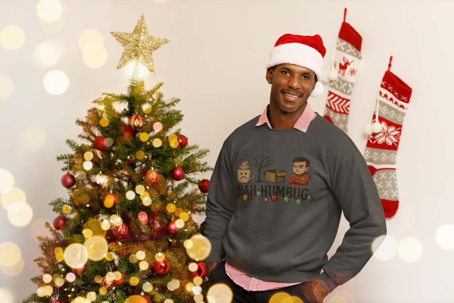 Bah Humbug Sweater, Work Colleague Gift, Secret Santa, Celebrate sweater weather with a sense of humor that brightens up any office gathering.