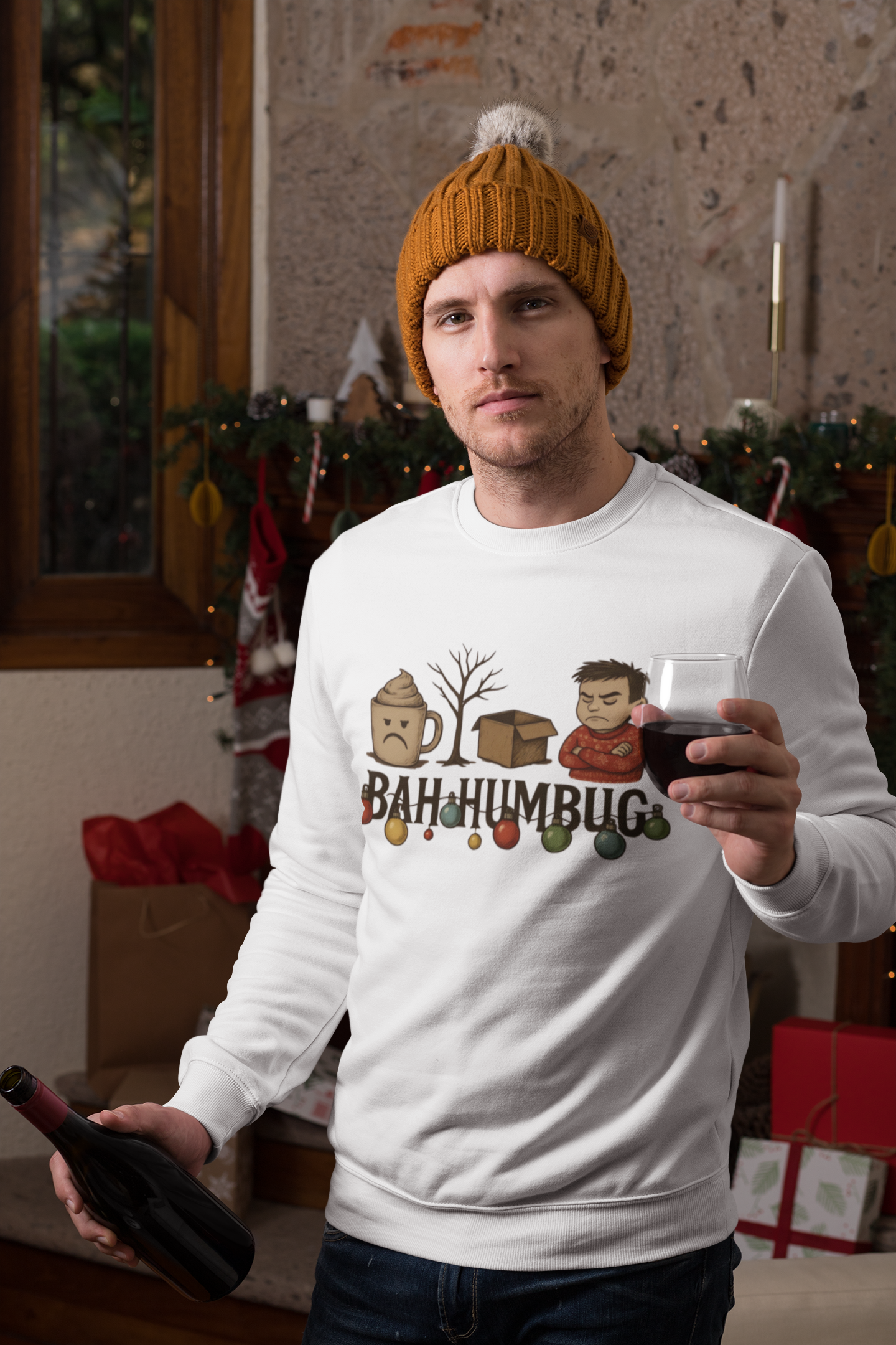 Bah Humbug Sweater, Work Colleague Gift, Secret Santa, Celebrate sweater weather with a sense of humor that brightens up any office gathering.