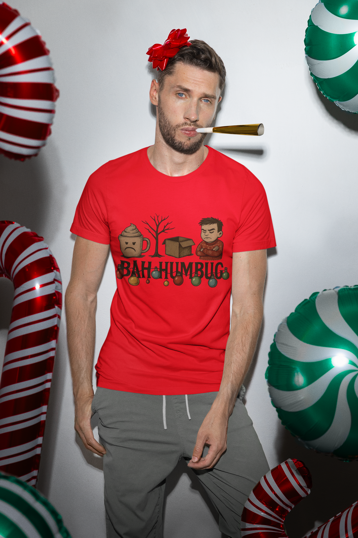 Bah Humbug T-Shirt, Secret Santa Gift, Whether it's a witty secret Santa exchange or a quirky staff gift, this Bah Humbug tee is a memorable addition to any collection.