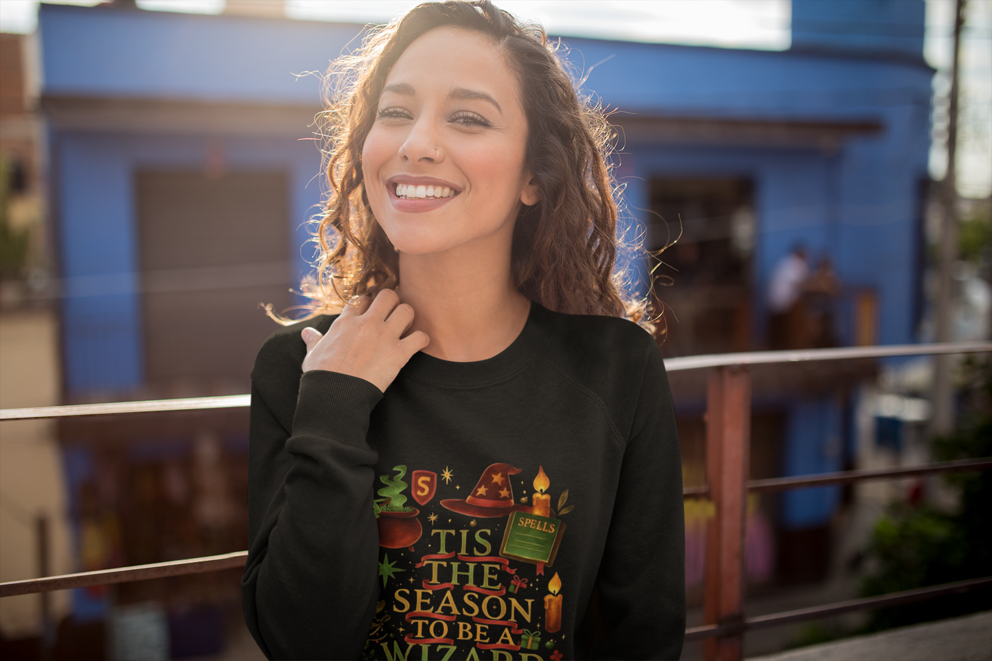 Festive Tis the Season to Be a Wizard Potter Fan Sweater, This enchanting harry potter sweater is a dream come true for any potter head.