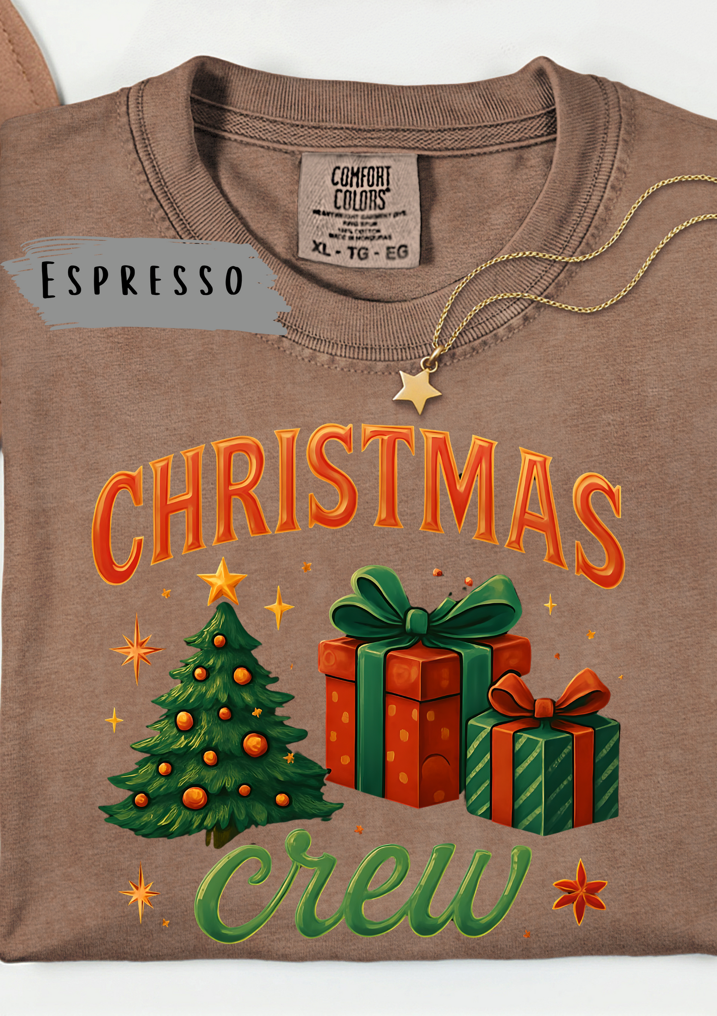 Comfort Colors Christmas Crew T-shirt, Step into the magic of Christmas 2025 with the Comfort Colours Christmas Crew Tee.