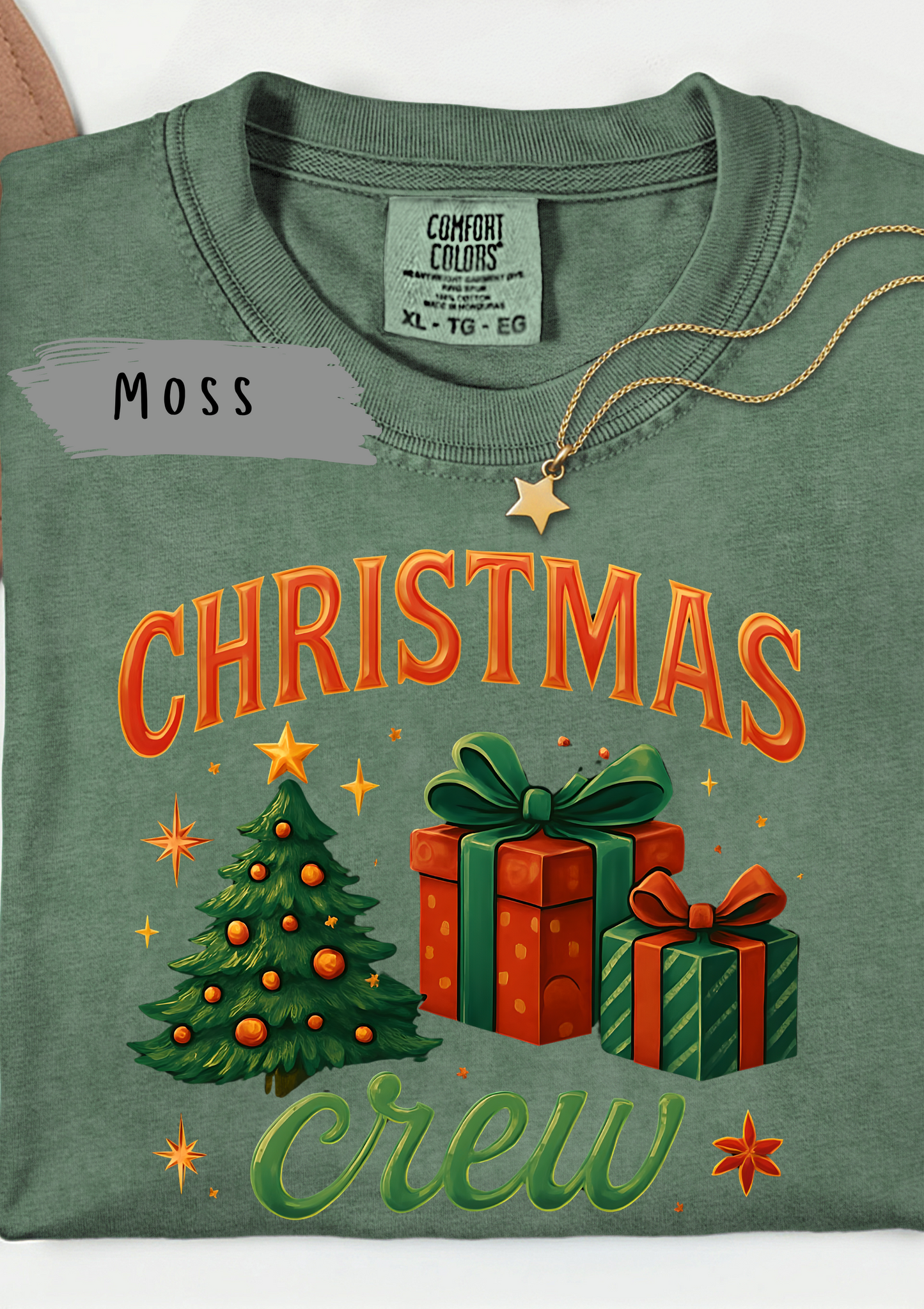 Comfort Colors Christmas Crew T-shirt, Step into the magic of Christmas 2025 with the Comfort Colours Christmas Crew Tee.