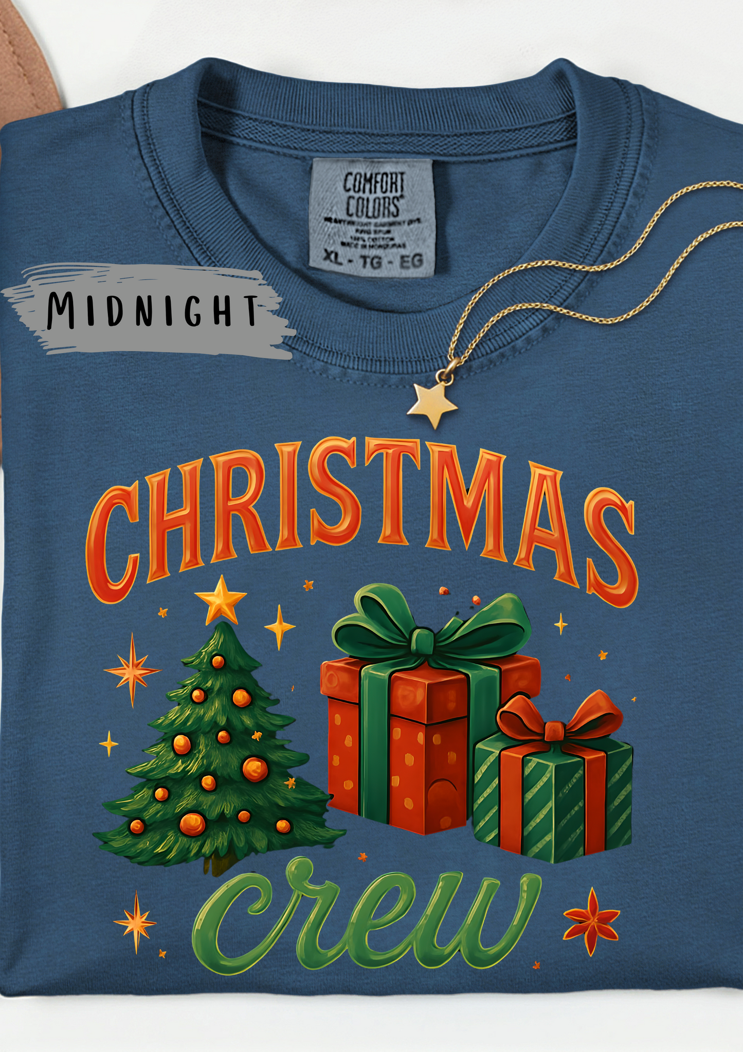 Comfort Colors Christmas Crew T-shirt, Step into the magic of Christmas 2025 with the Comfort Colours Christmas Crew Tee.
