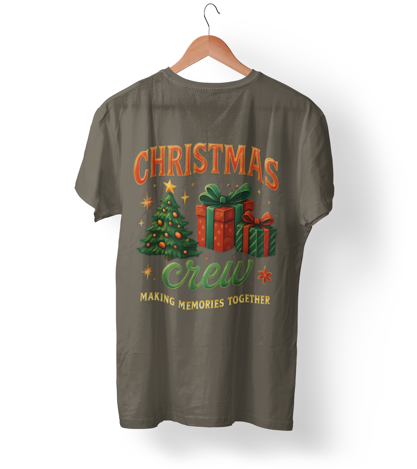 Festive Christmas Crew T-Shirt Bella Canvas, Perfect for the christmas queen in your life, it makes the cutest presents under the tree, or unites loved ones with matching xmas shirts.