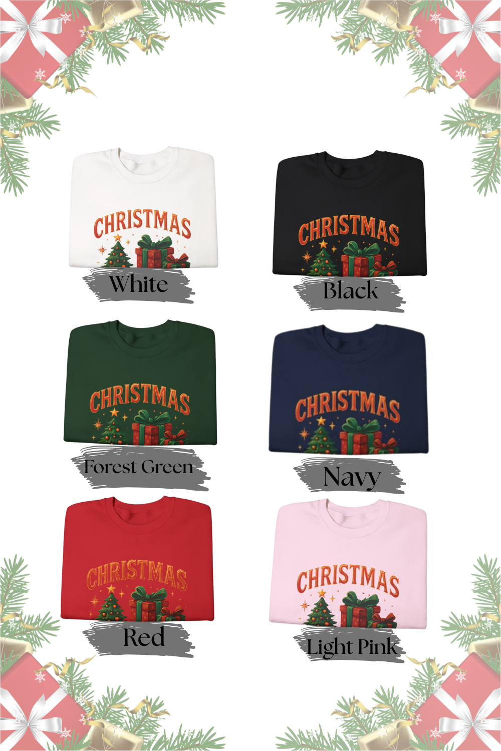 Festive Christmas Crew Sweatshirt, This cute winter shirt captures the essence of cheerful gatherings and joyful xmas jumper day celebrations.