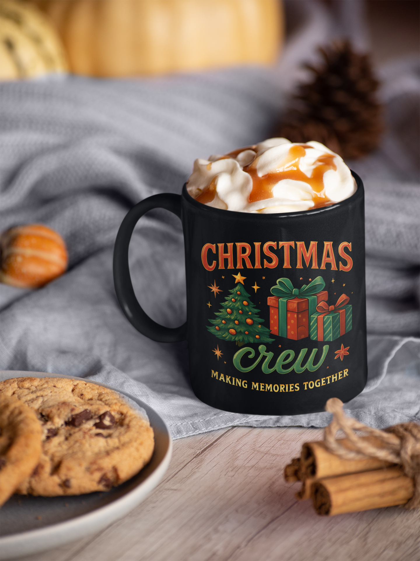 Christmas Crew Coffee Mug, This festive coffee mug embodies the joy of the season, perfectly blending tradition and warmth into every drink.