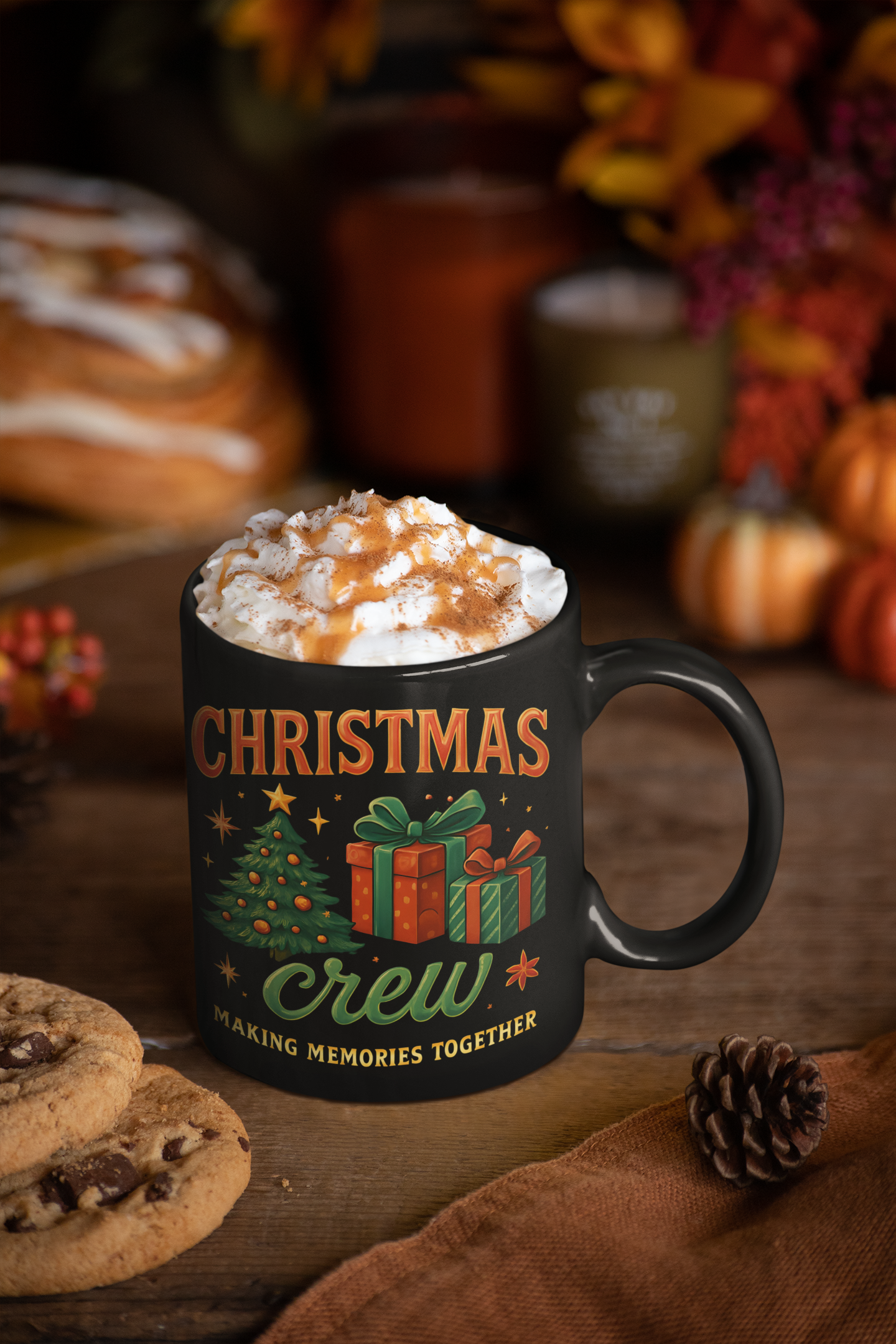 Christmas Crew Coffee Mug, This festive coffee mug embodies the joy of the season, perfectly blending tradition and warmth into every drink.