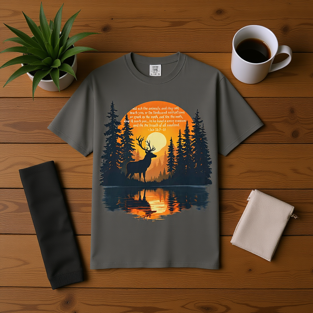 Faith in God and Nature T-shirt, this Christianity shirt makes an ideal addition to your collection of Christian clothes.
