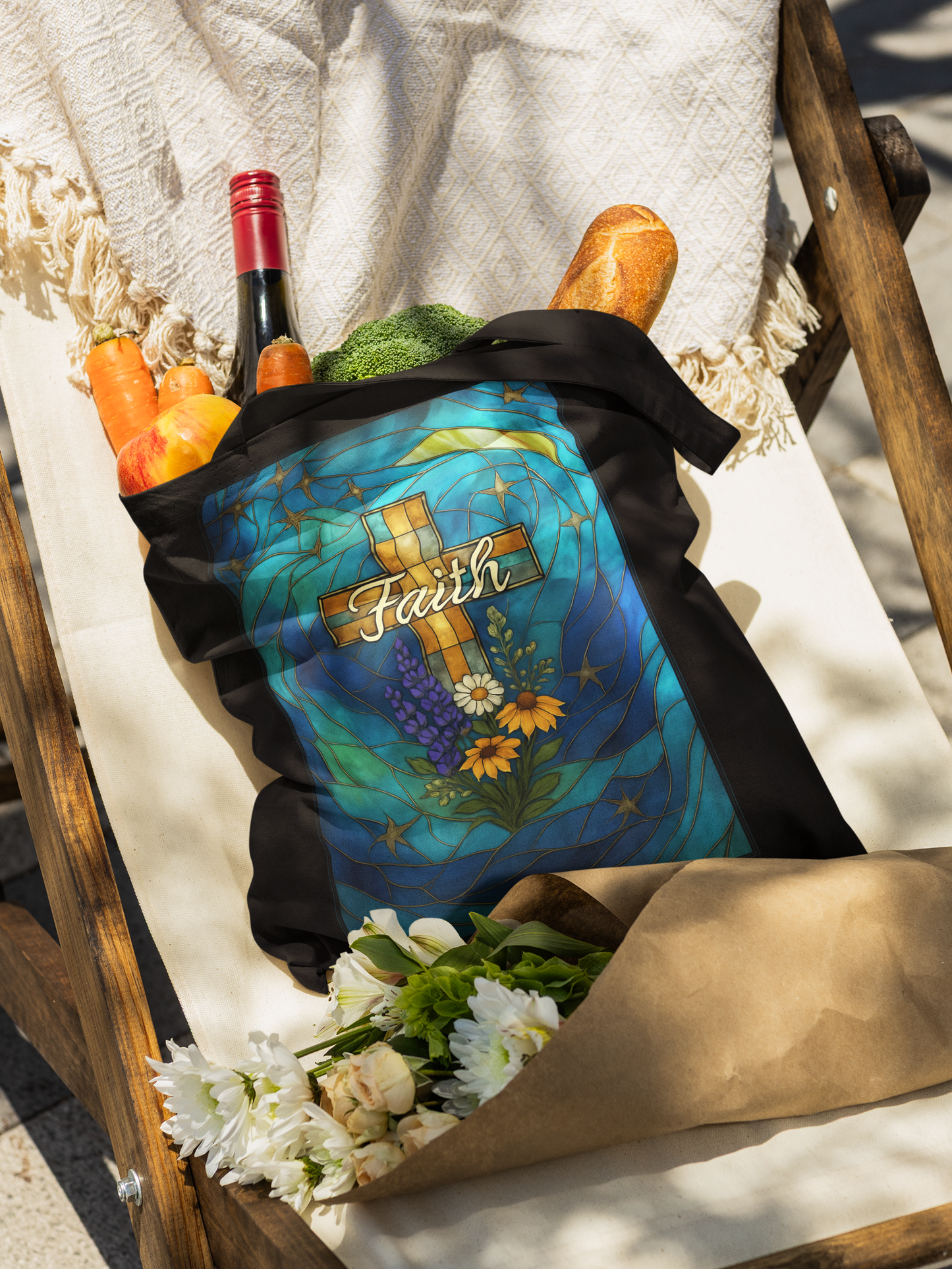 Christianity Faith Tote Bag, Christian Tote Bag, an ideal religious gift bag for those you cherish. Spacious and thoughtful, this church tote bag ensures your faith travels with you.