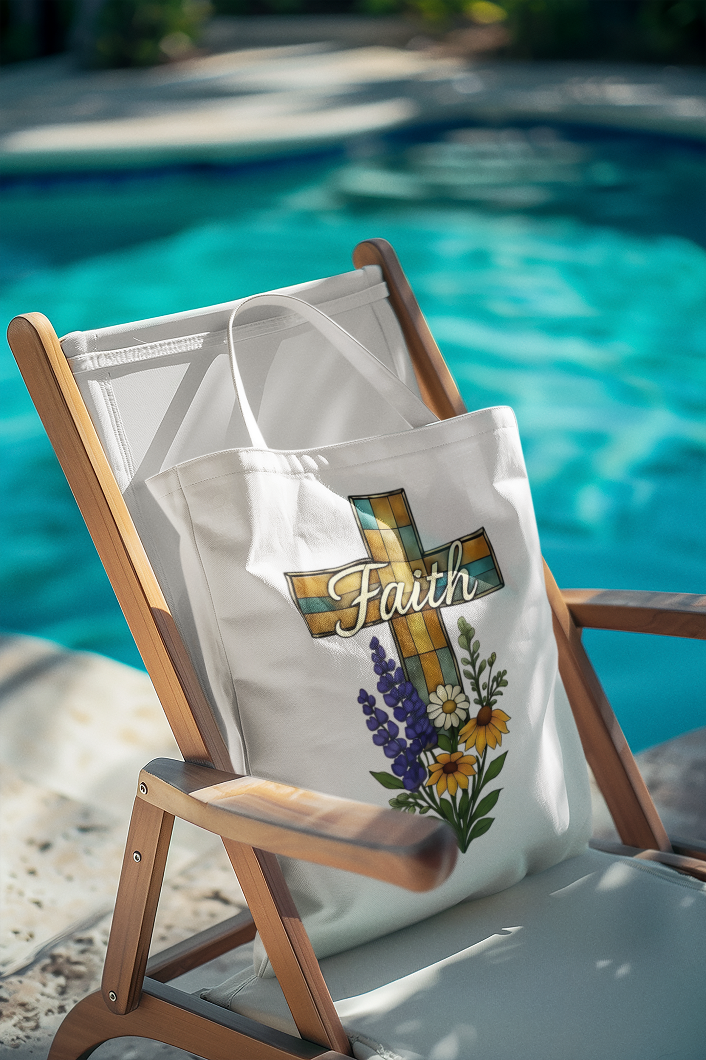 Christianity Faith Tote Bag, this Religious Tote bag carries the beauty of religious faith to every bible study and church gathering, or the perfect gift idea.