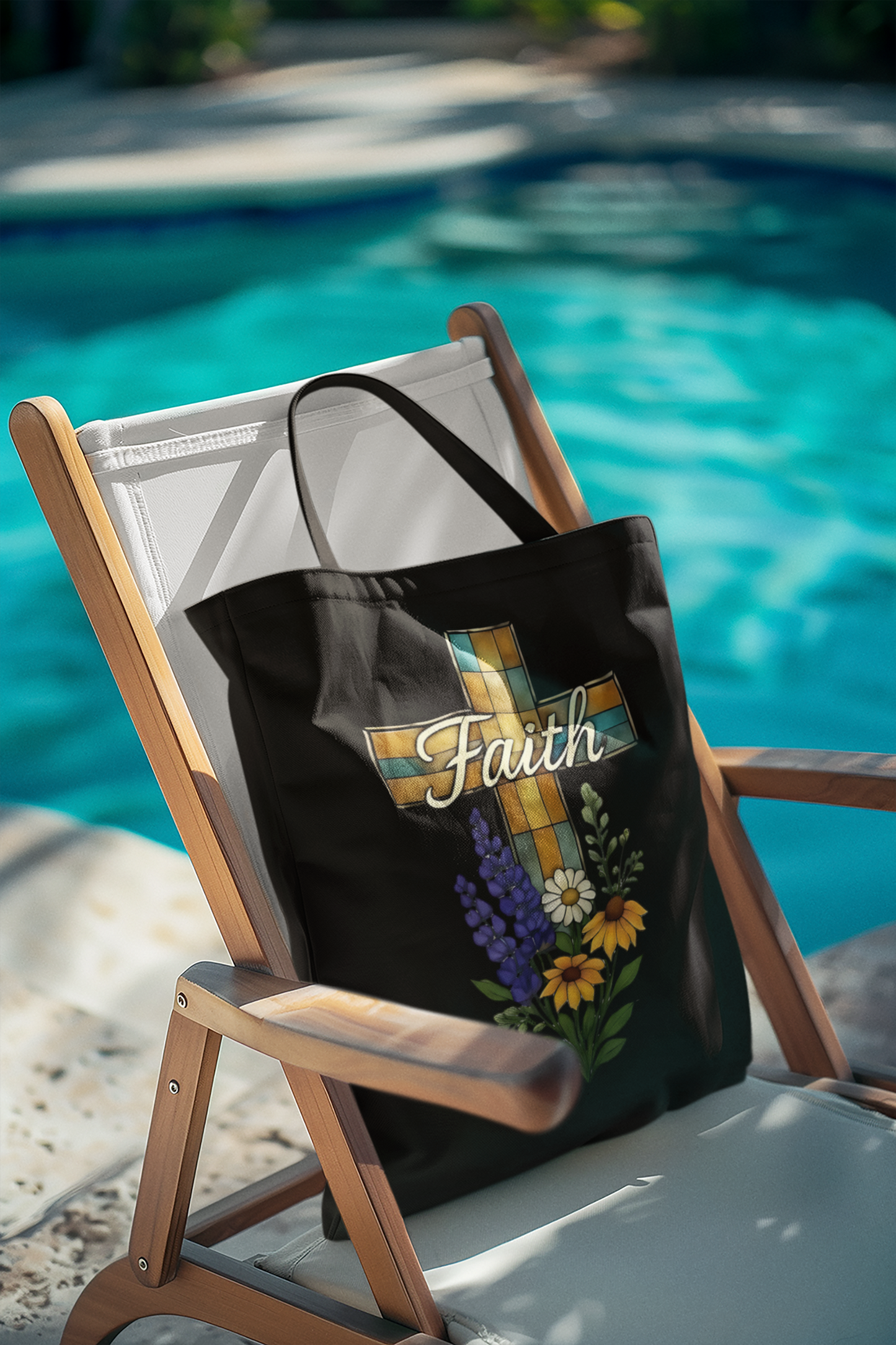 Christianity Faith Tote Bag, this Religious Tote bag carries the beauty of religious faith to every bible study and church gathering, or the perfect gift idea.