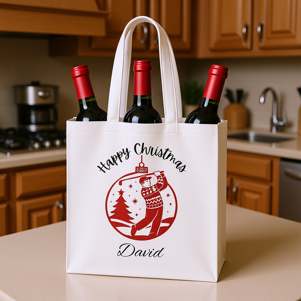 Personalised Christmas Golfer Tote Bag, that's perfect for any golf enthusiast or a thoughtful secret santa idea.