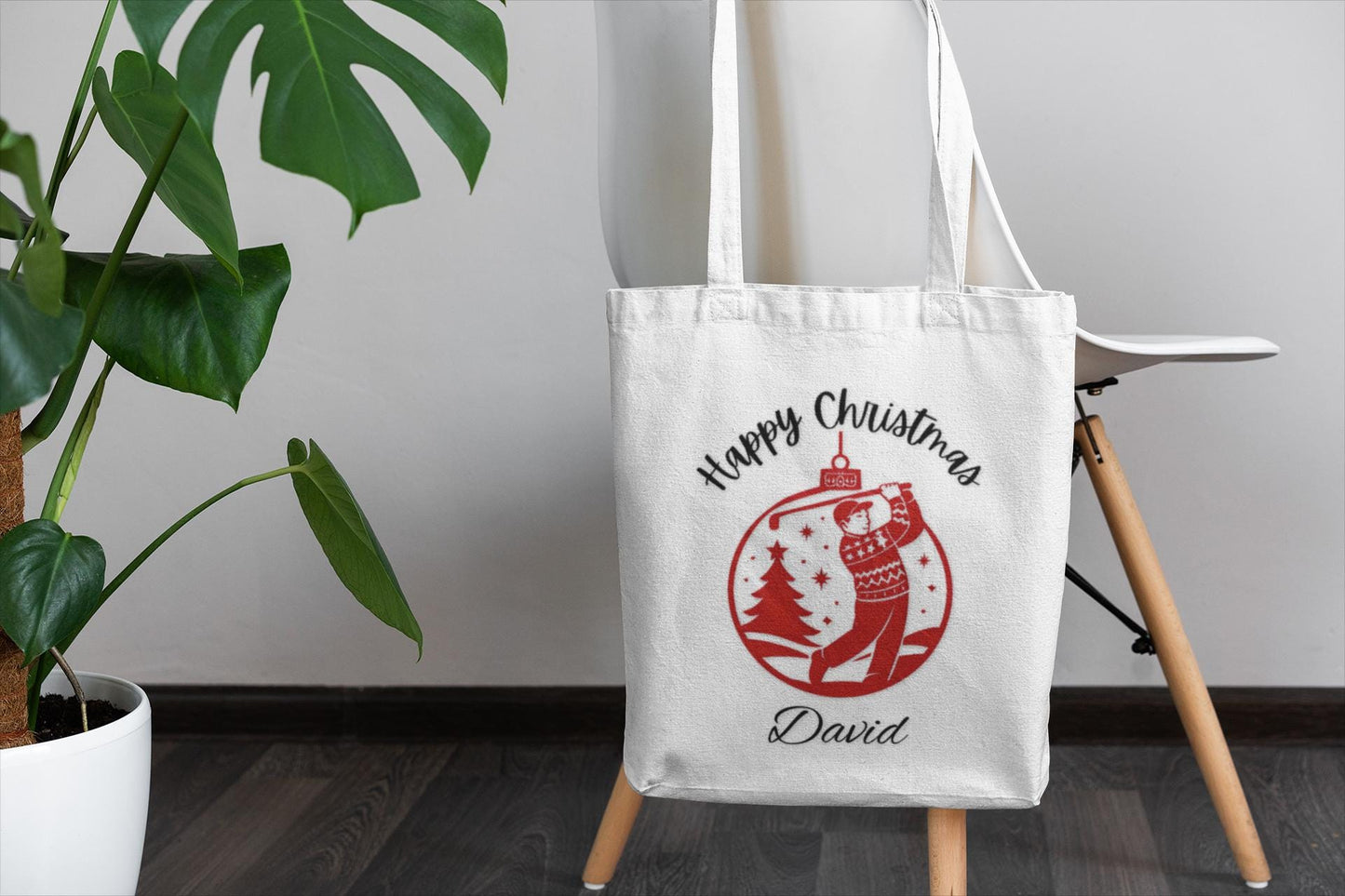 Personalised Christmas Golfer Tote Bag, that's perfect for any golf enthusiast or a thoughtful secret santa idea.