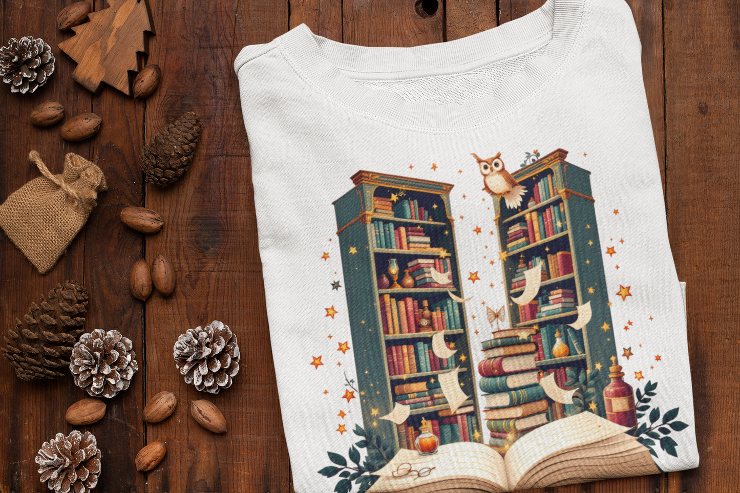 Cozy Book Lover Sweatshirt - Perfect Gift for Readers, Library Lovers, owl Lovers, Christmas, Literary Gifts