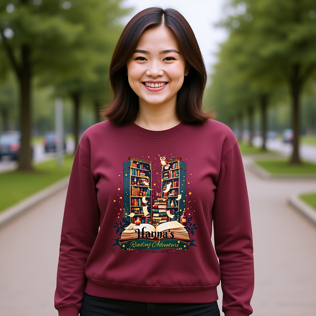 Personalized Book Lover Sweatshirt,Custom Name Reading Adventure Gift, Cozy Bookish Sweater, Reading Nook Aesthetic Pullover,bookworm gifts