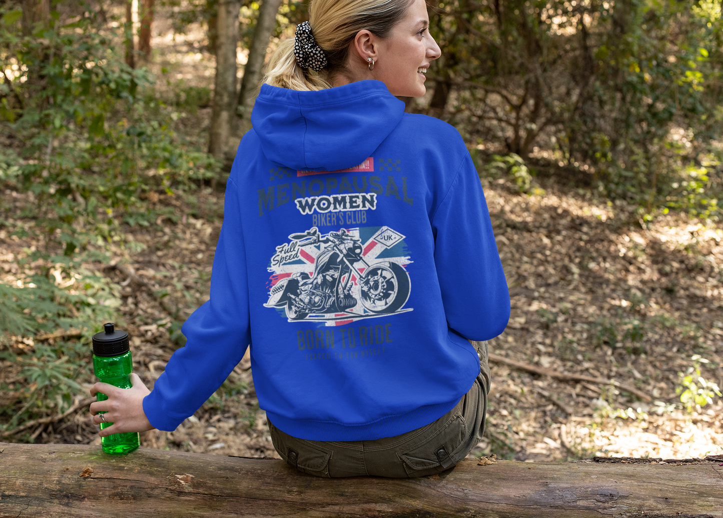 Menopausal Women's Biker Club Full Zip Hoodie, Menopause Humor, Zipup Hoodie, Motorcycle Clothes, Rider Hoodie, Menopause Gift